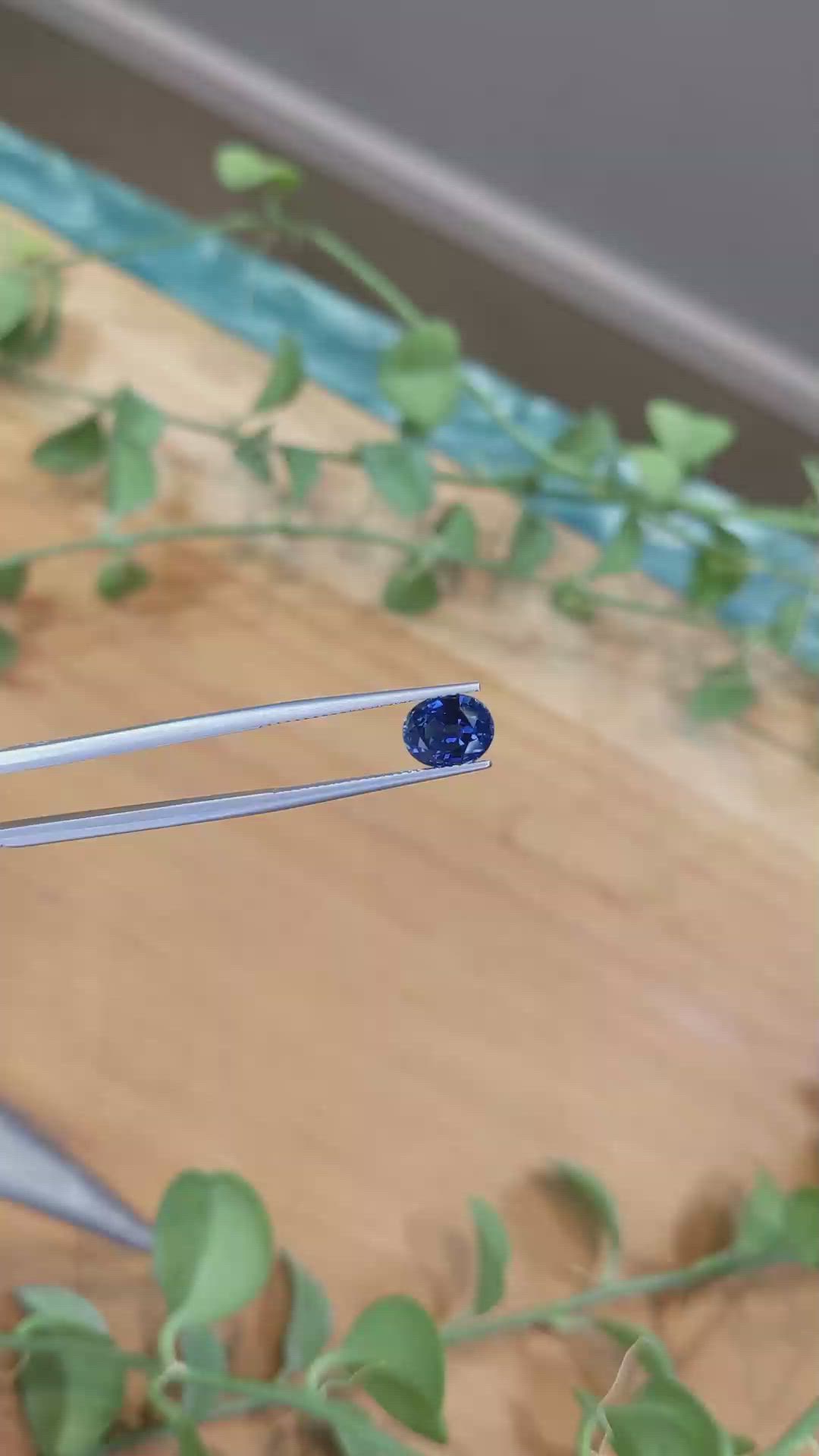 2.20 Ct. Blue Sapphire from Ceylon (Sri Lanka) Size Video