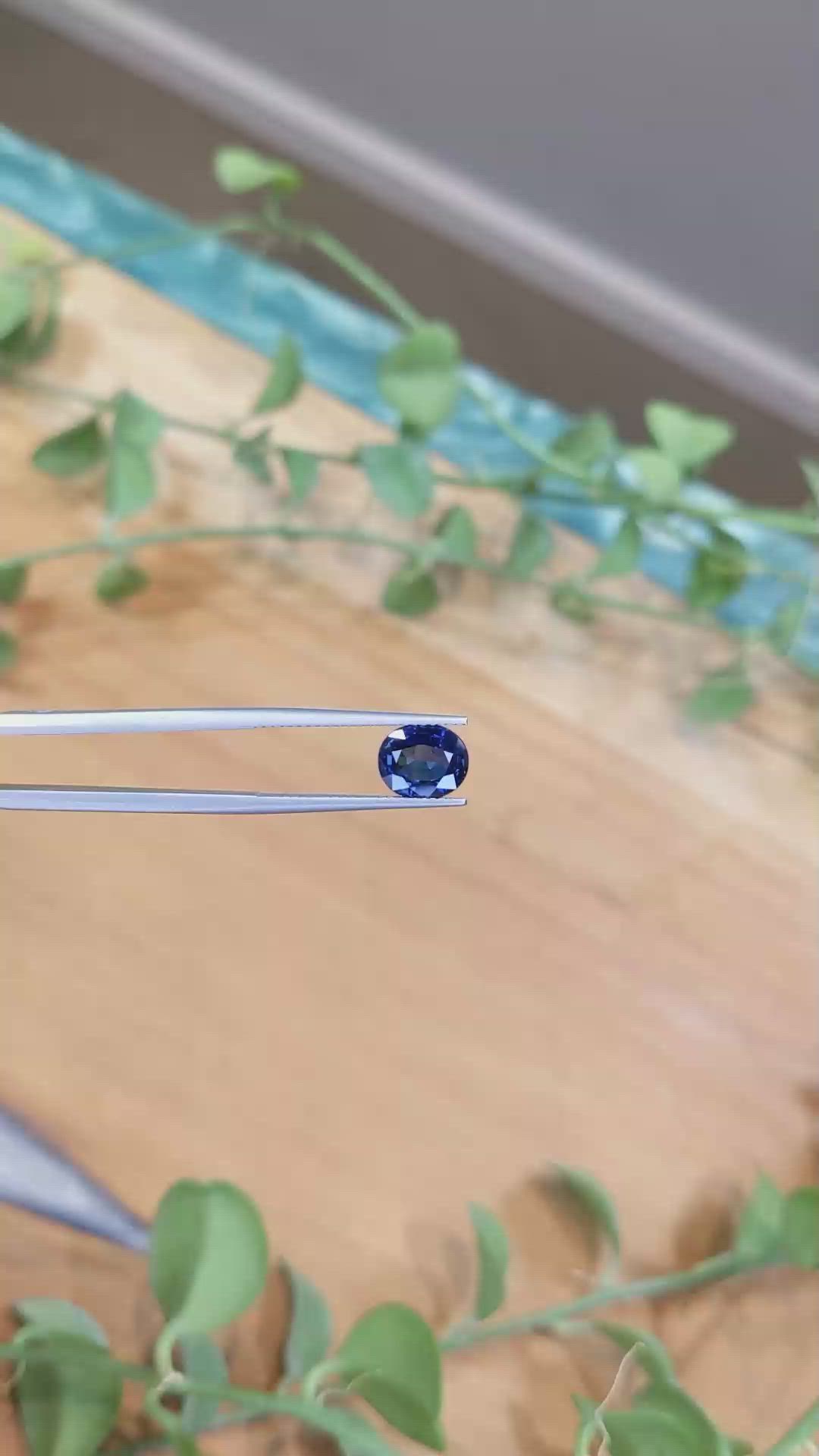 2.60 Ct. Blue Sapphire from Ceylon (Sri Lanka) Size Video