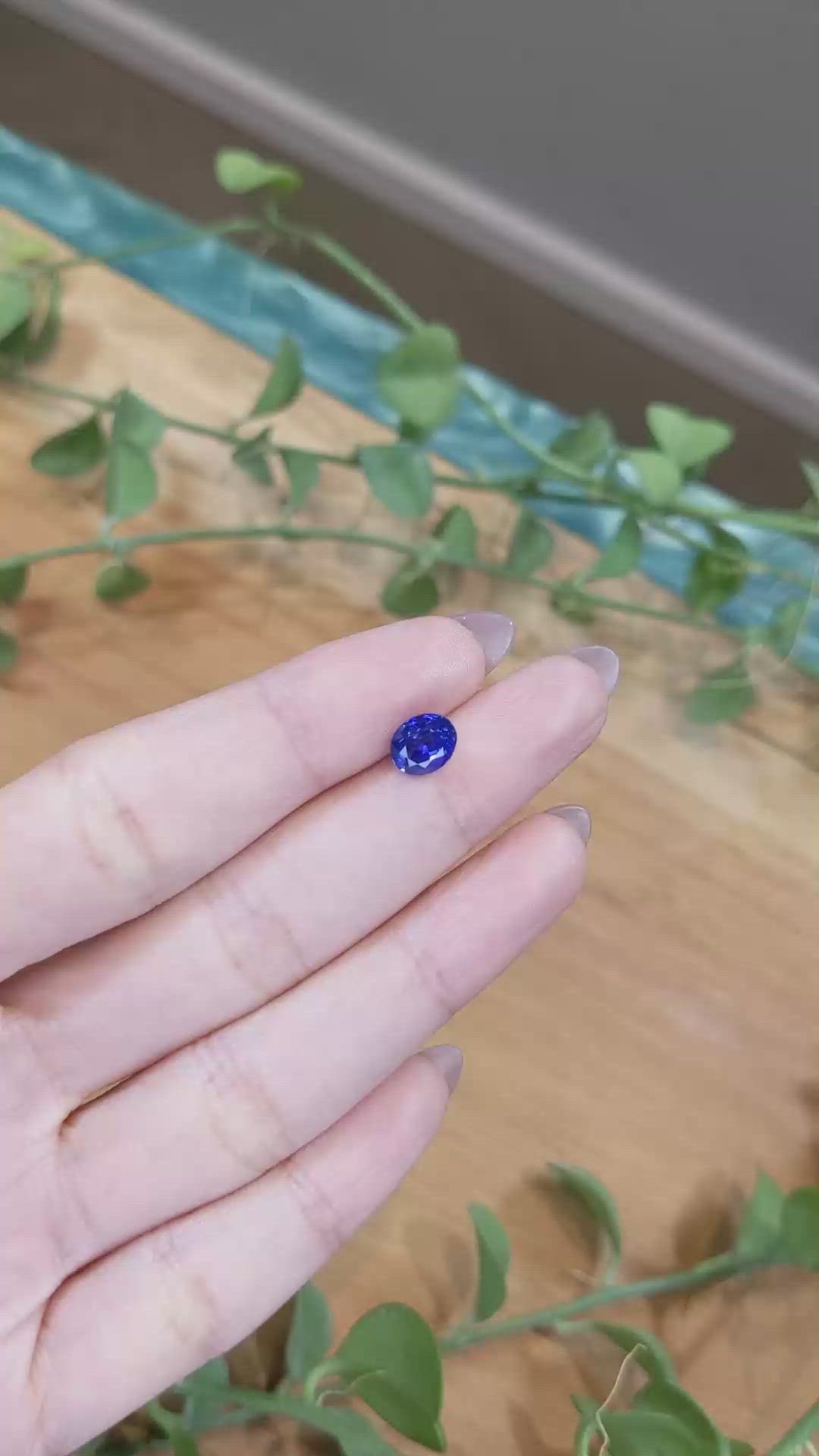 2.01 Ct. Blue Sapphire from Ceylon (Sri Lanka) Size Video