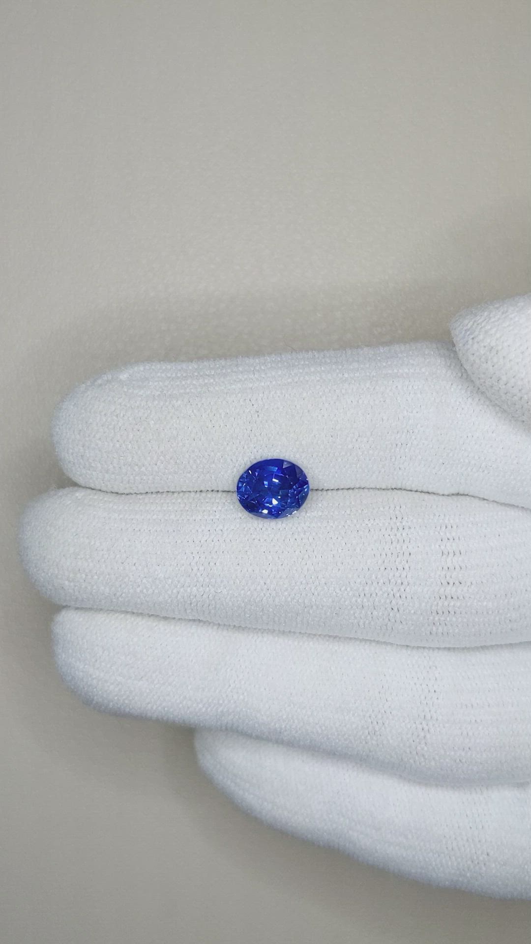 2.01 Ct. Blue Sapphire from Ceylon (Sri Lanka) Size Video
