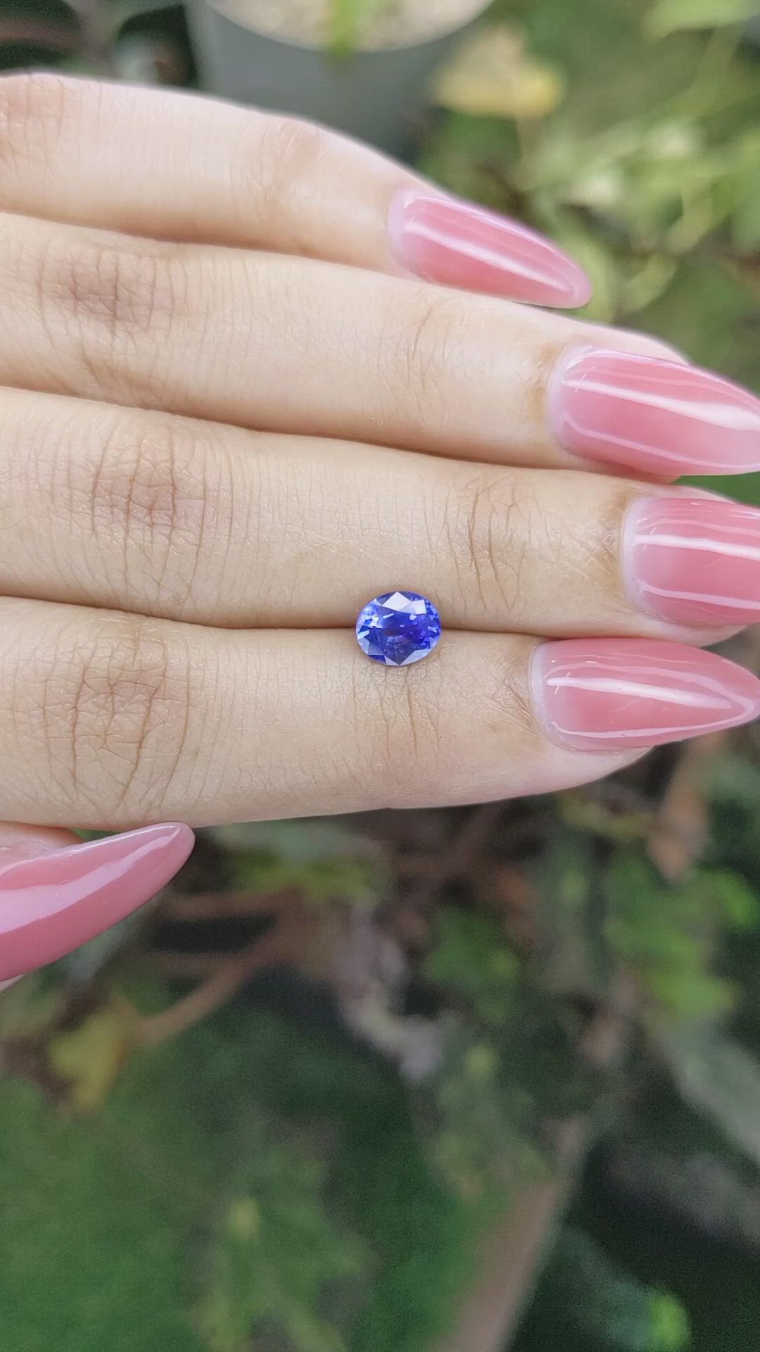 0.99 Ct. Blue Sapphire from Ceylon (Sri Lanka) Size Video