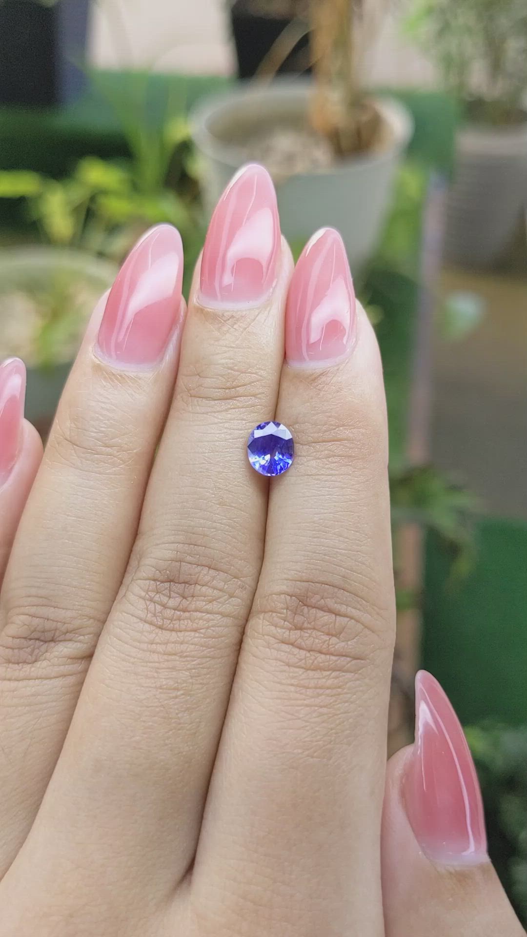 0.99 Ct. Blue Sapphire from Ceylon (Sri Lanka) Size Video