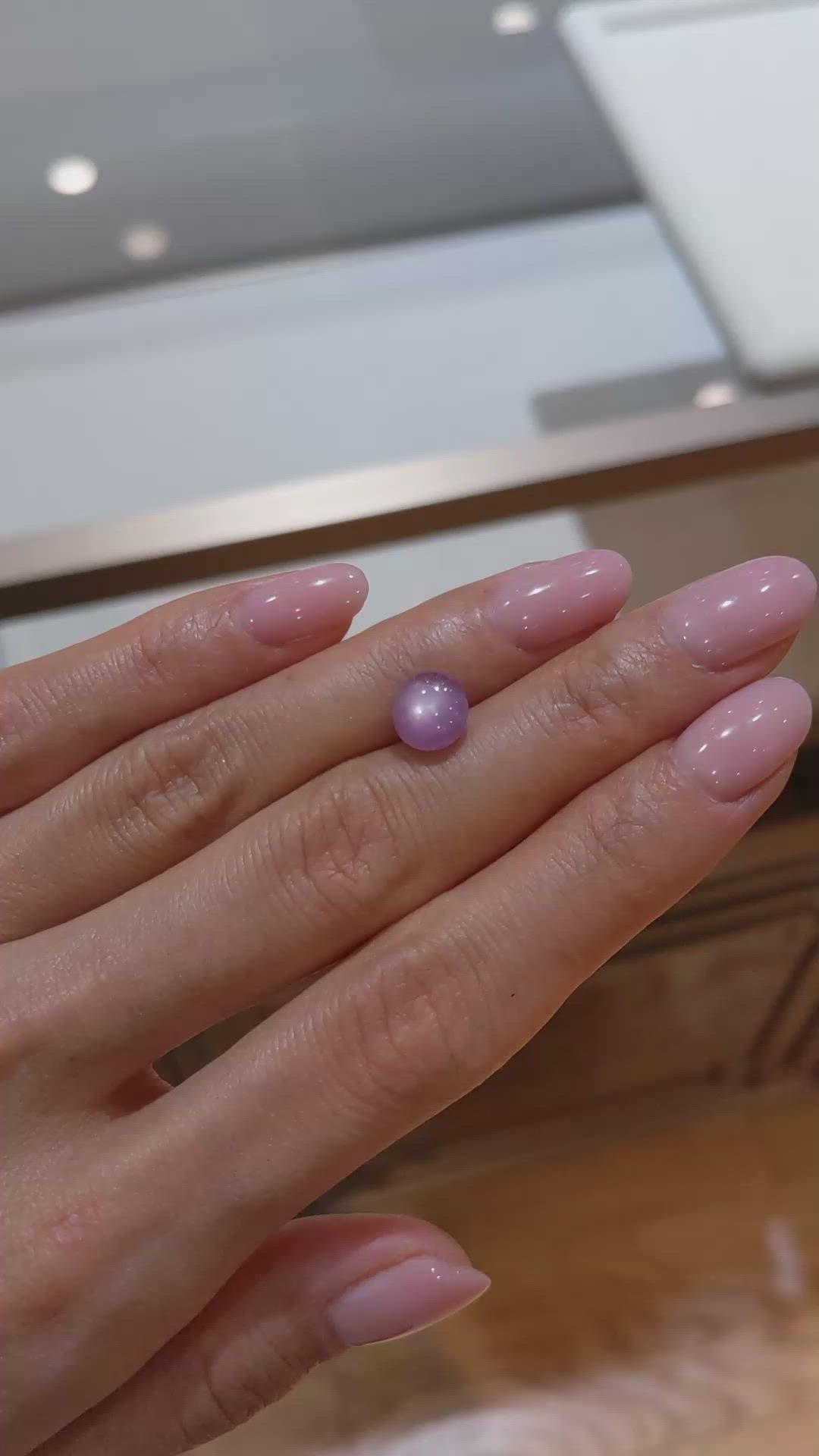 3.51 Ct. Purple Star Sapphire from Burma (Myanmar) Size Video