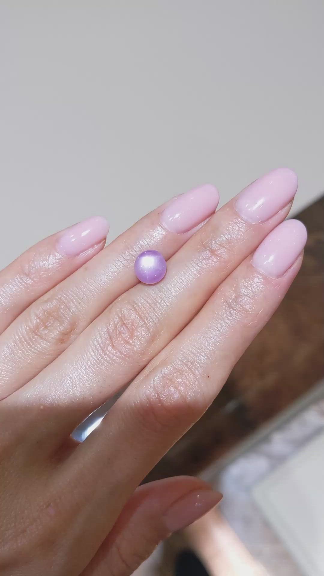 3.51 Ct. Purple Star Sapphire from Burma (Myanmar) Size Video