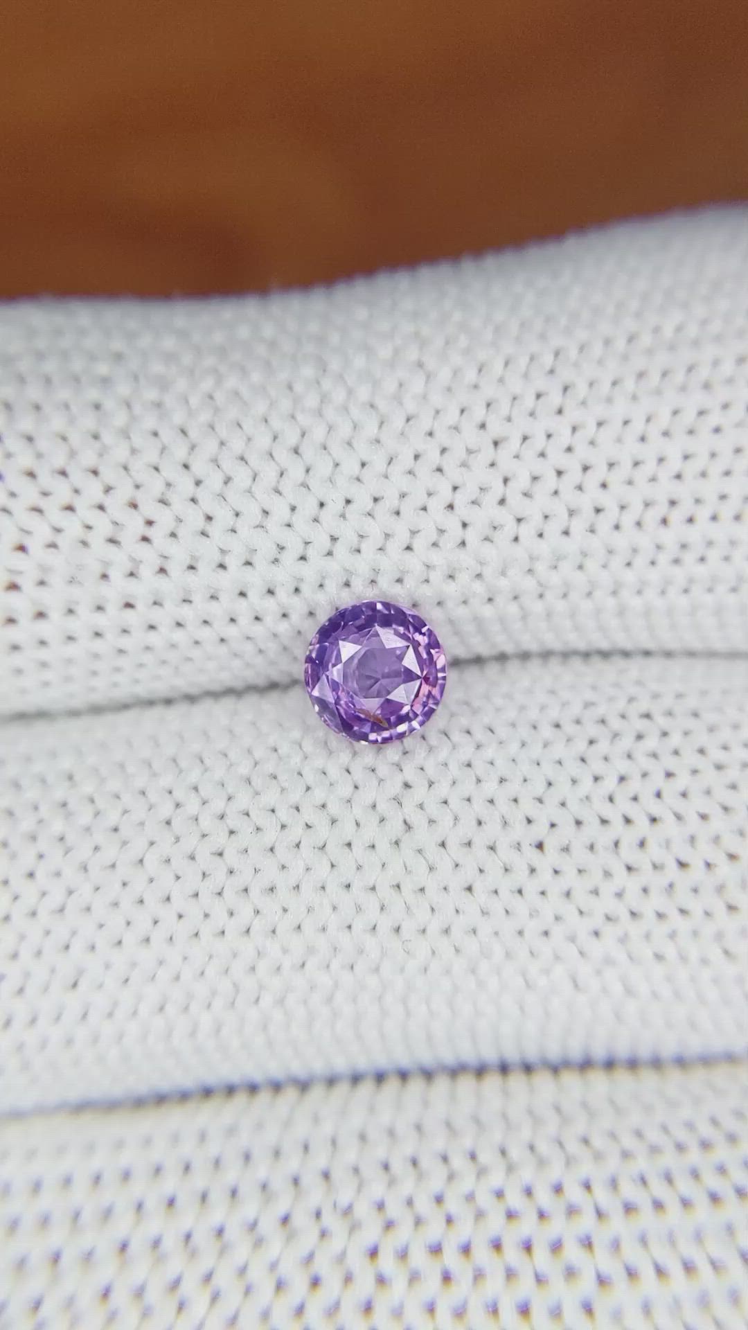 1.04 Ct. Pinkish Purple Sapphire from Ceylon (Sri Lanka) Size Video
