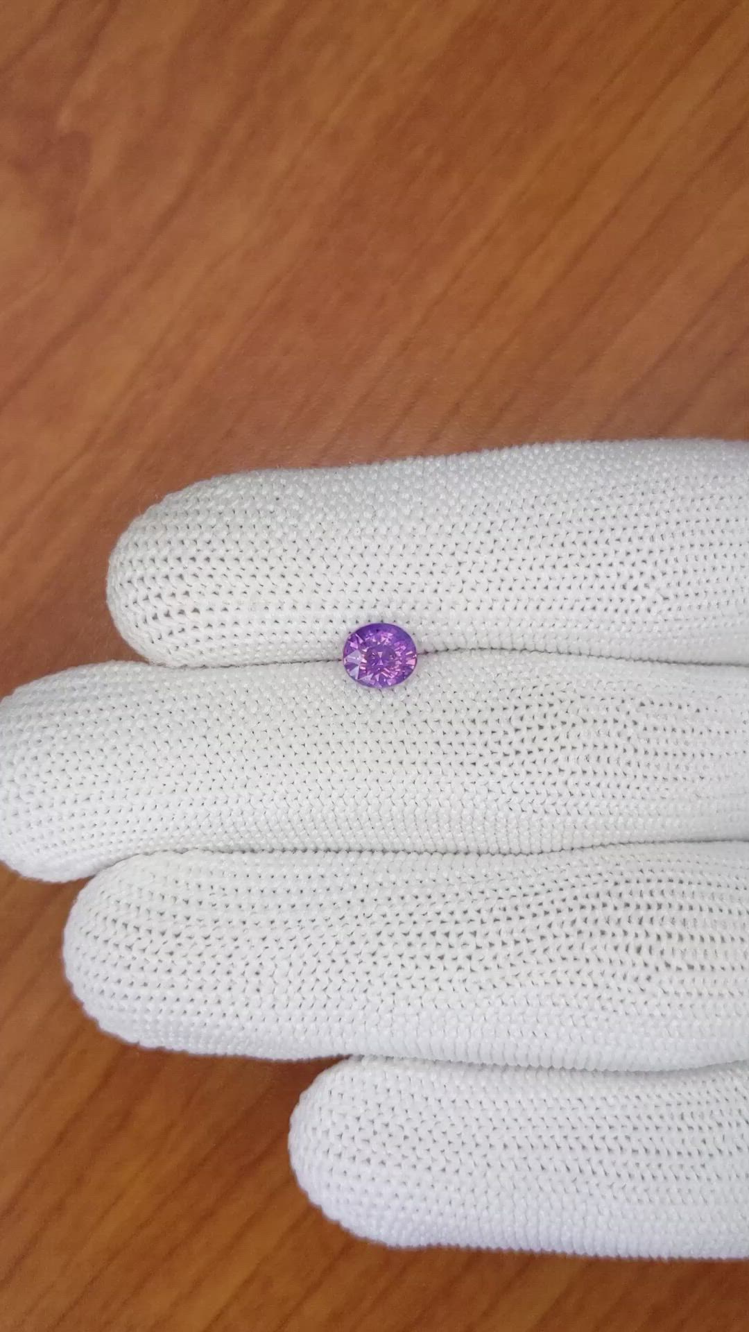 1.10 Ct. Pinkish Purple Sapphire from Ceylon (Sri Lanka) Size Video