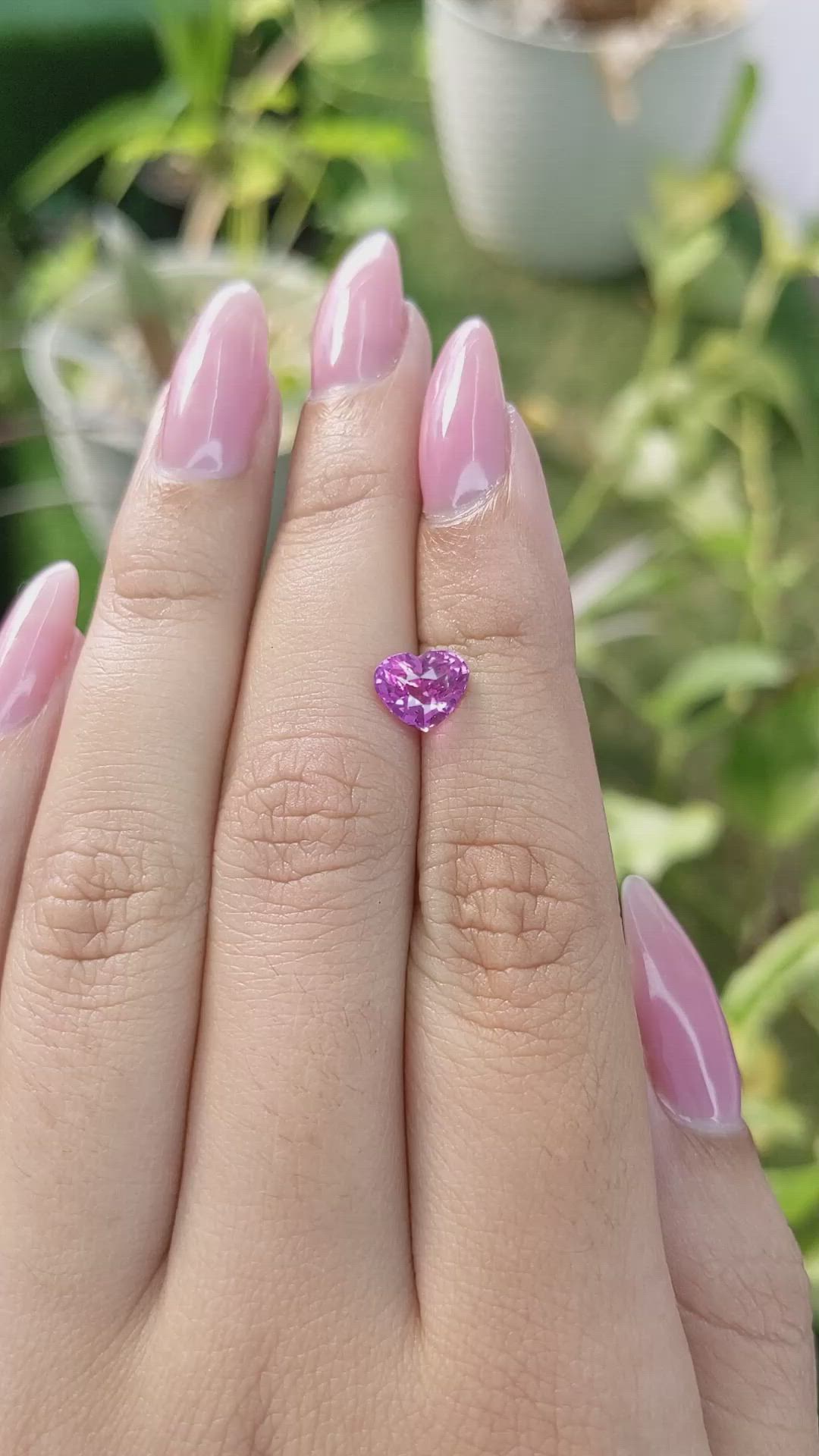 1.70 Ct. Purplish Pink Sapphire from Ceylon (Sri Lanka) Size Video