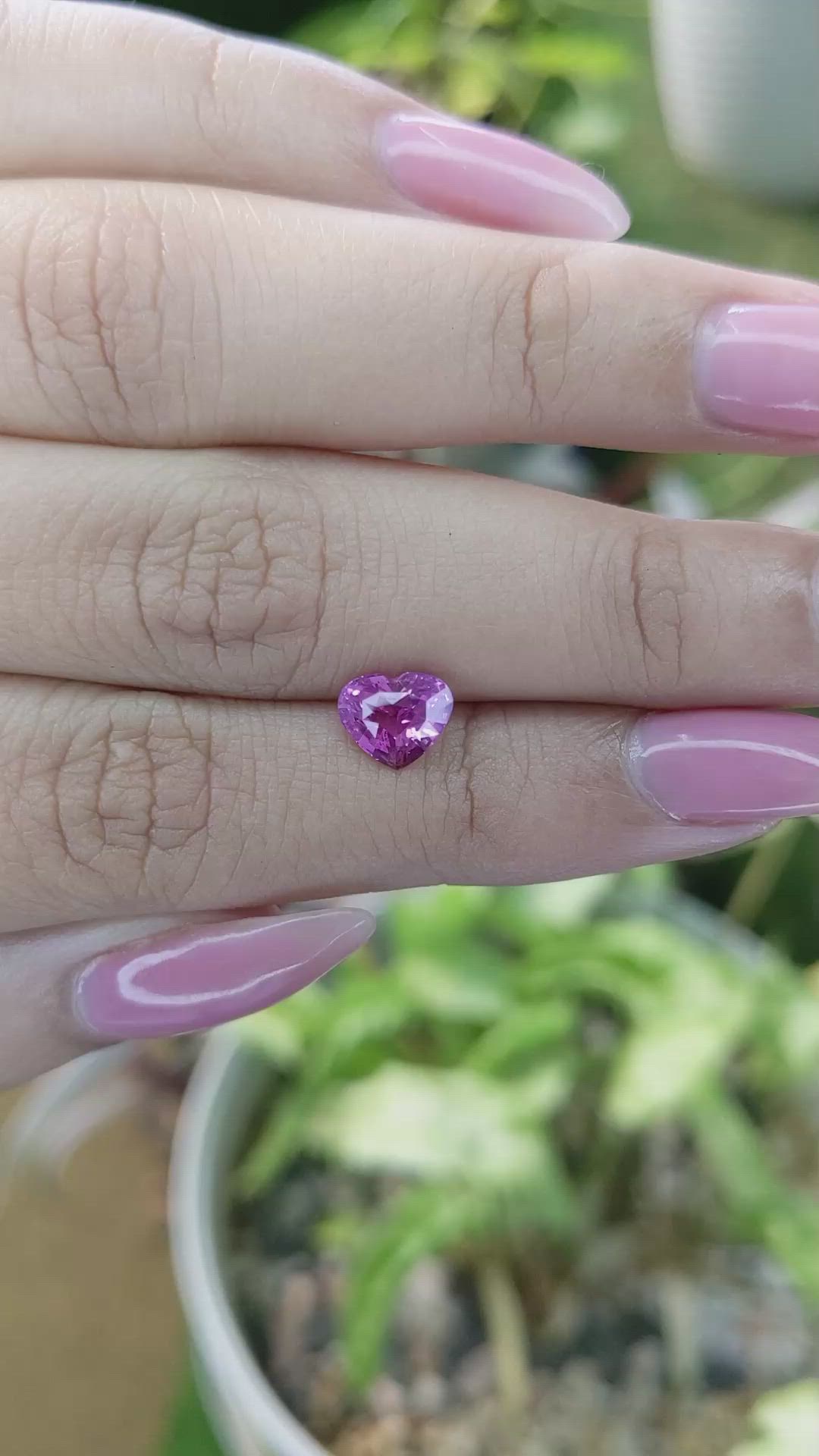 1.70 Ct. Purplish Pink Sapphire from Ceylon (Sri Lanka) Size Video