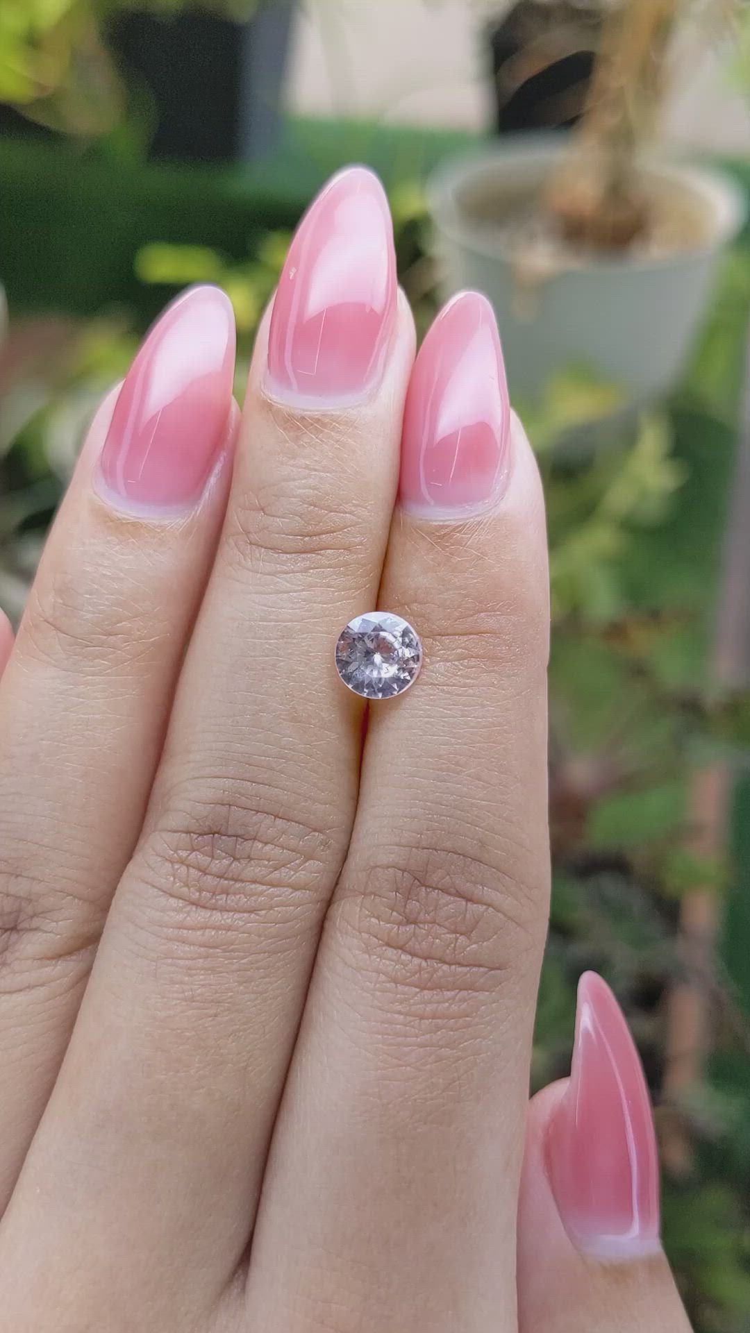 1.11 Ct. Peach Sapphire from Ceylon (Sri Lanka) Size Video