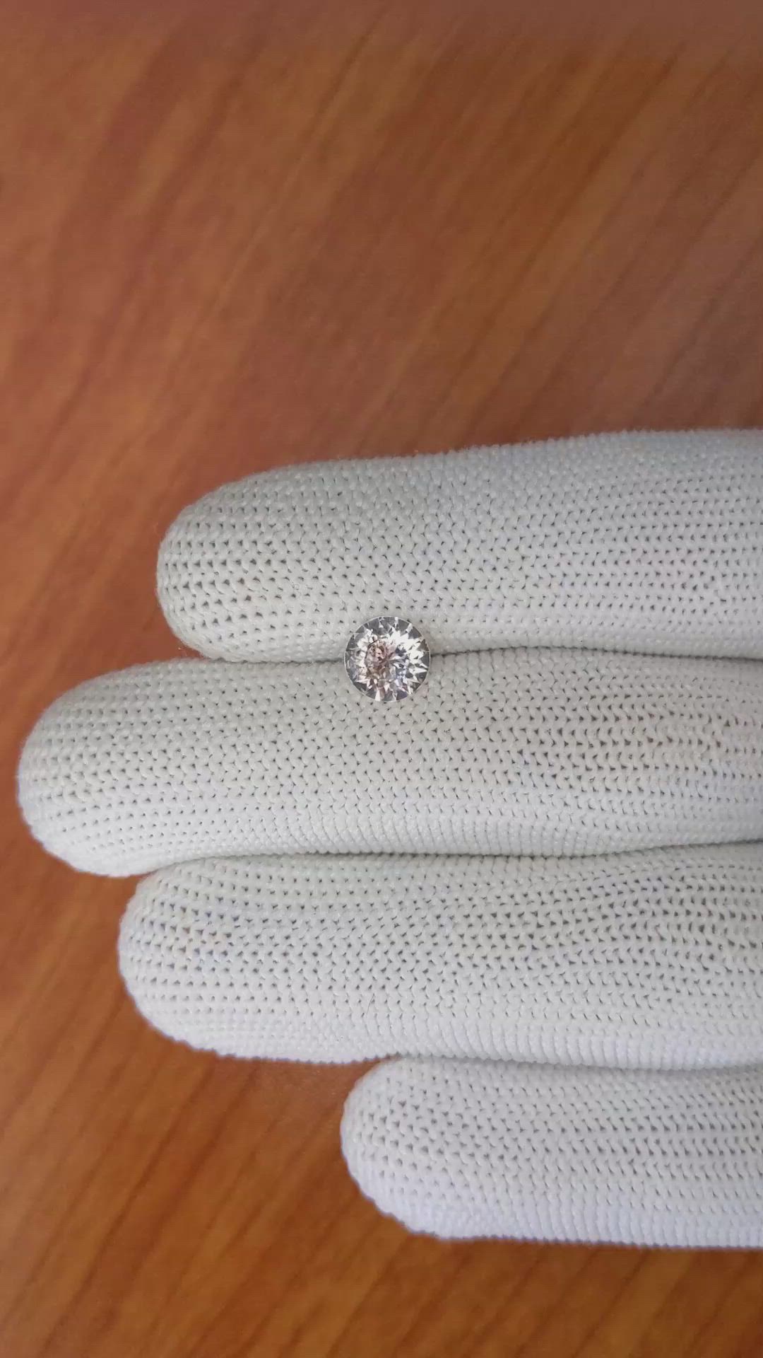 1.11 Ct. Peach Sapphire from Ceylon (Sri Lanka) Size Video