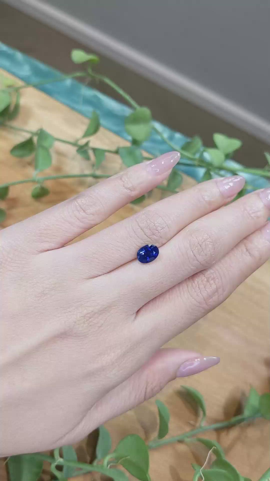 1.97 Ct. Blue Sapphire from Ceylon (Sri Lanka) Size Video