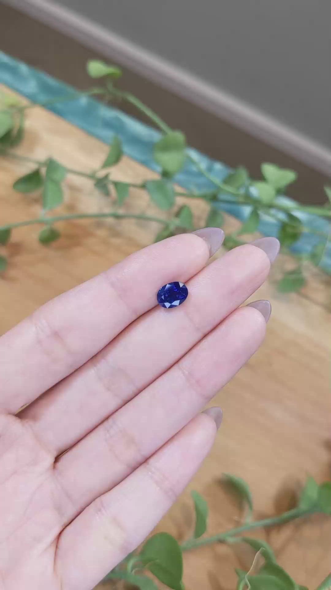 1.97 Ct. Blue Sapphire from Ceylon (Sri Lanka) Size Video