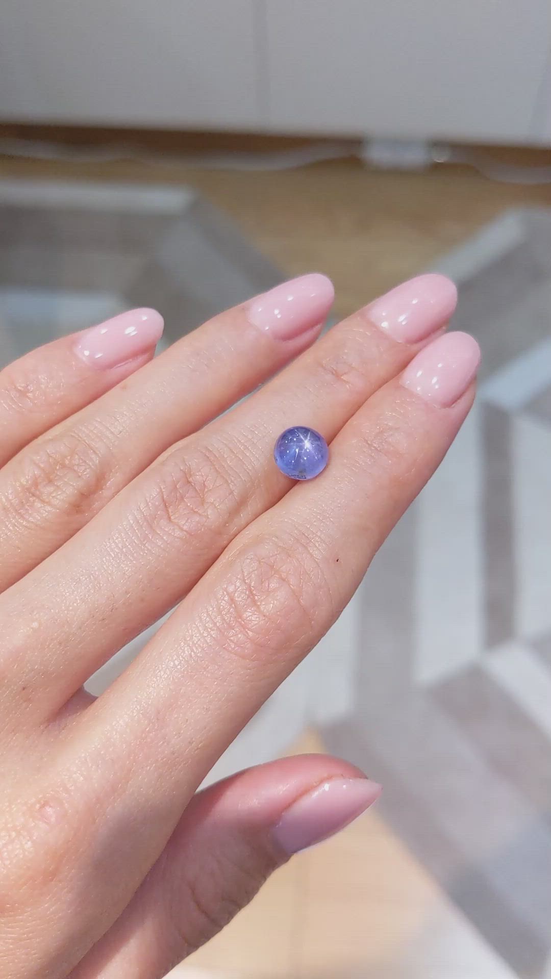 3.60 Ct. Bluish Purple Star Sapphire from Burma (Myanmar) Size Video