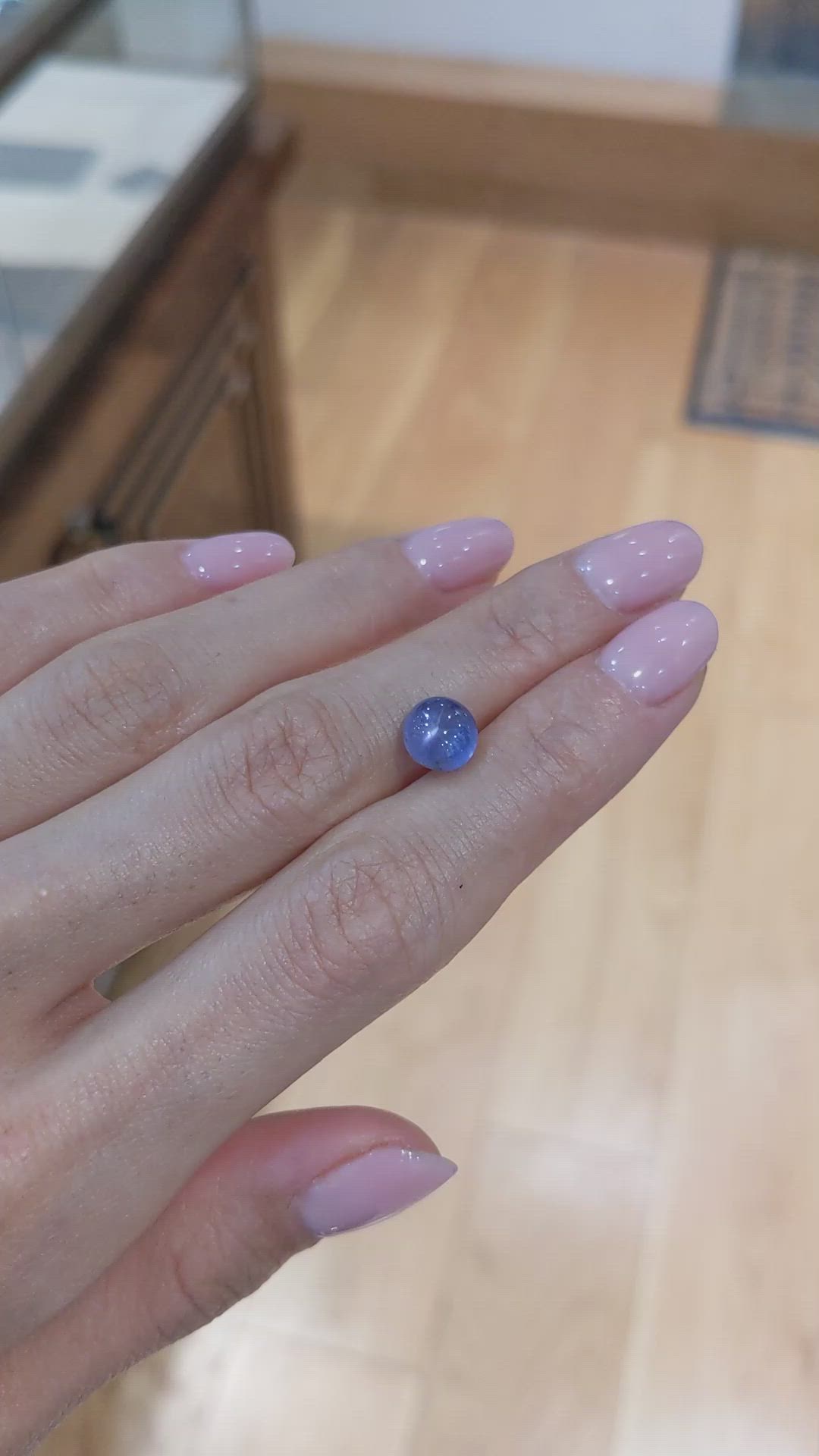 3.60 Ct. Bluish Purple Star Sapphire from Burma (Myanmar) Size Video