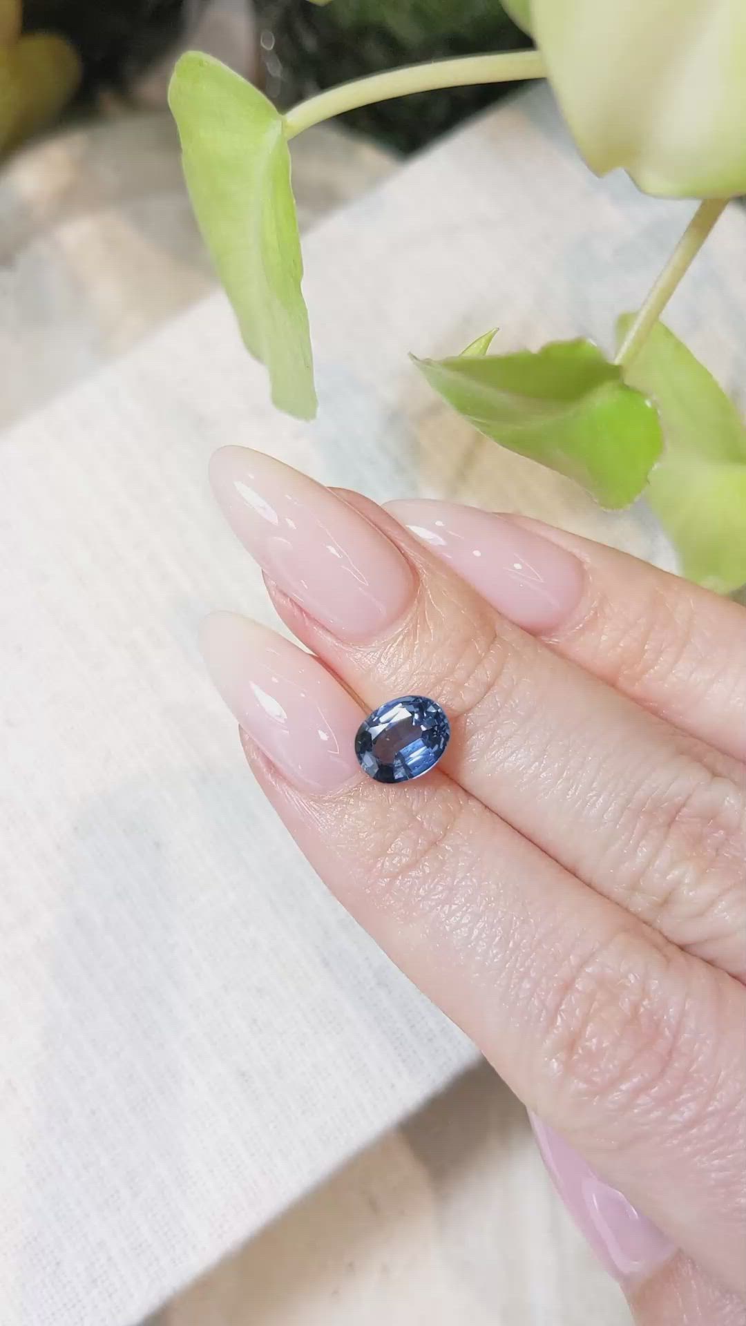 1.95 Ct. Blue Sapphire from Ceylon (Sri Lanka) Size Video