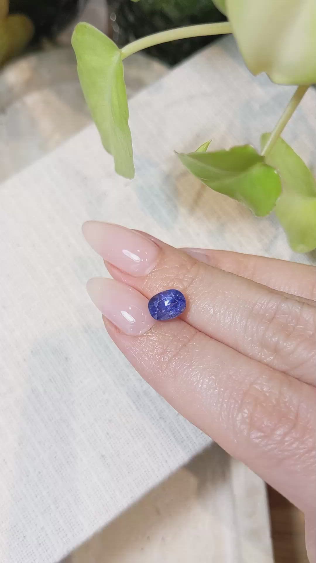 2.23 Ct. Blue Sapphire from Ceylon (Sri Lanka) Size Video