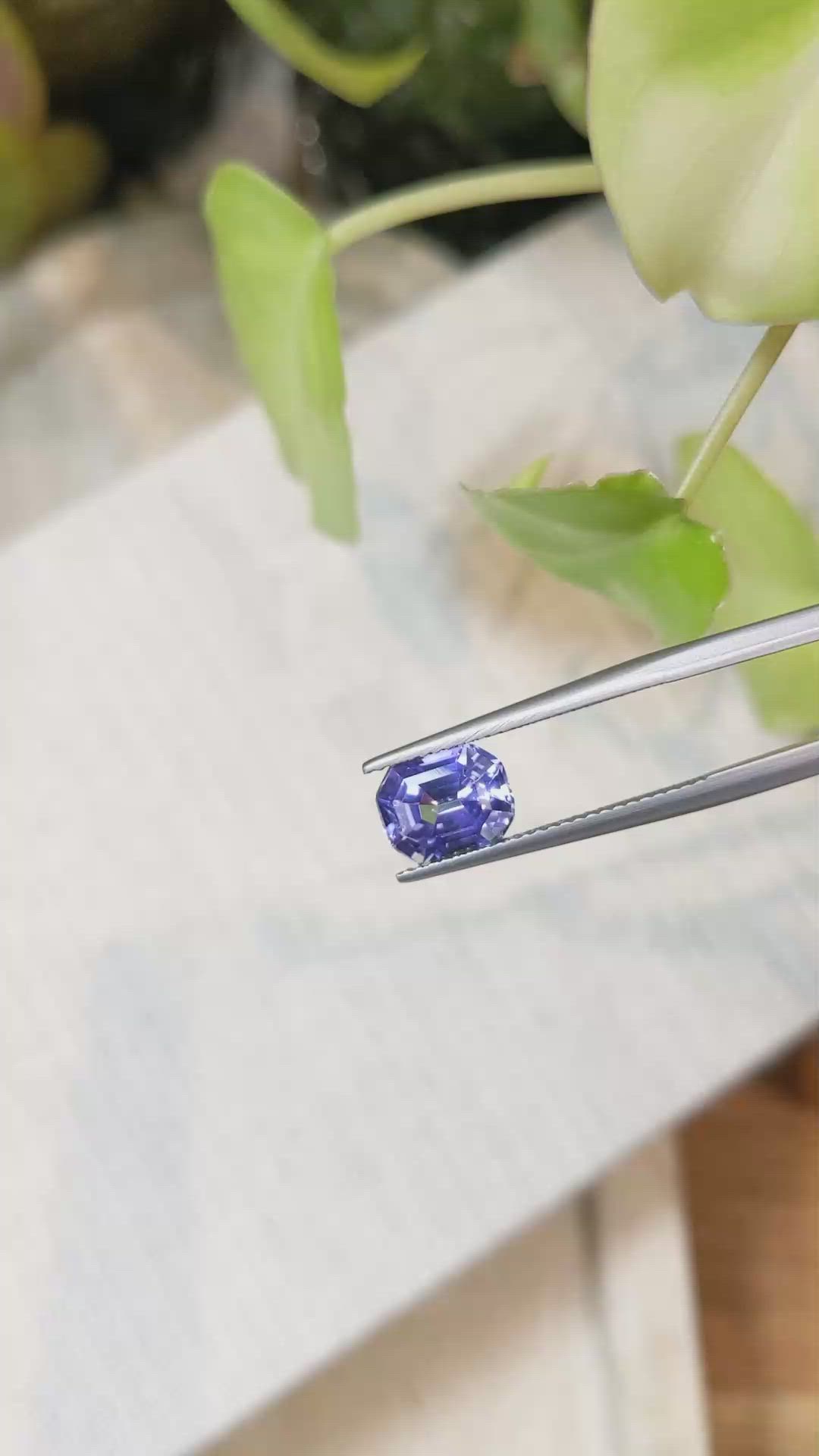 2.70 Ct. Violet Sapphire from Ceylon (Sri Lanka) Size Video