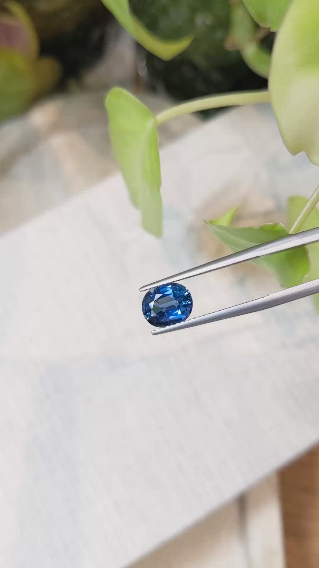 2.25 Ct. Blue Sapphire from Ceylon (Sri Lanka) Size Video