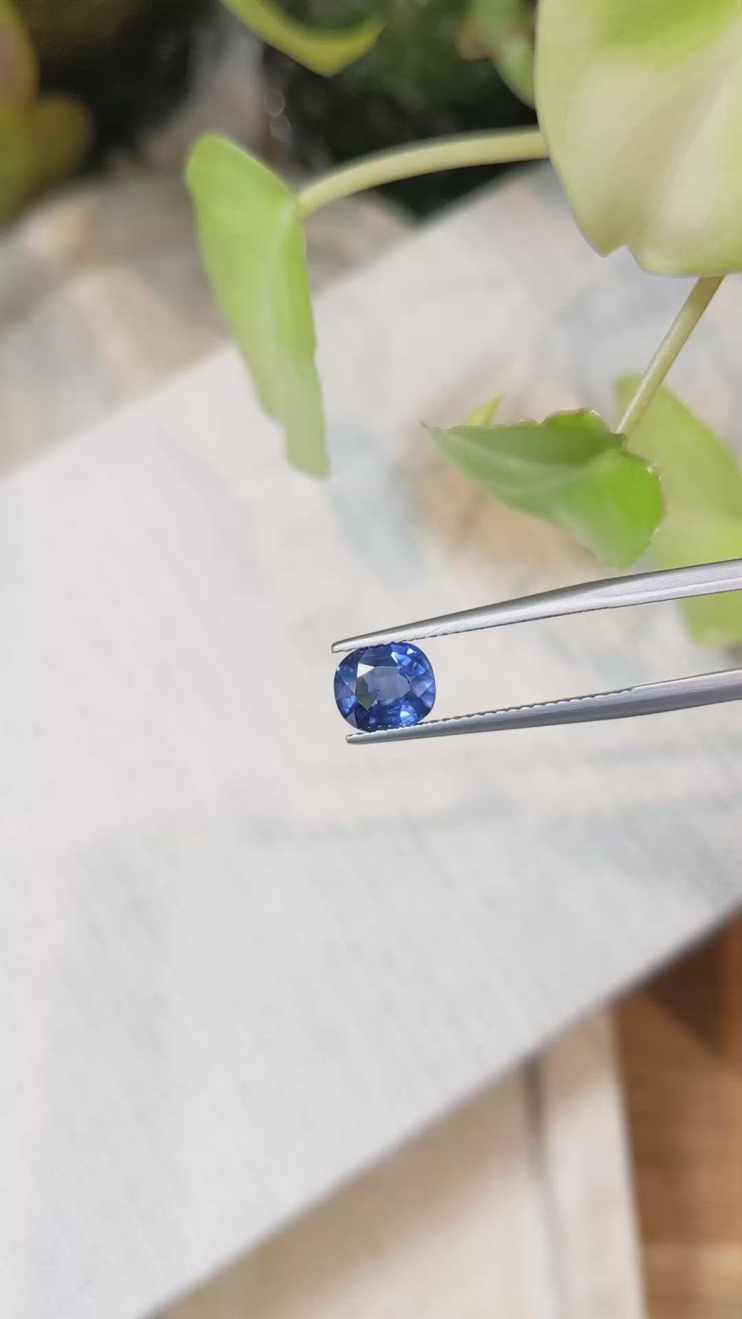 1.68 Ct. Blue Sapphire from Ceylon (Sri Lanka) Size Video