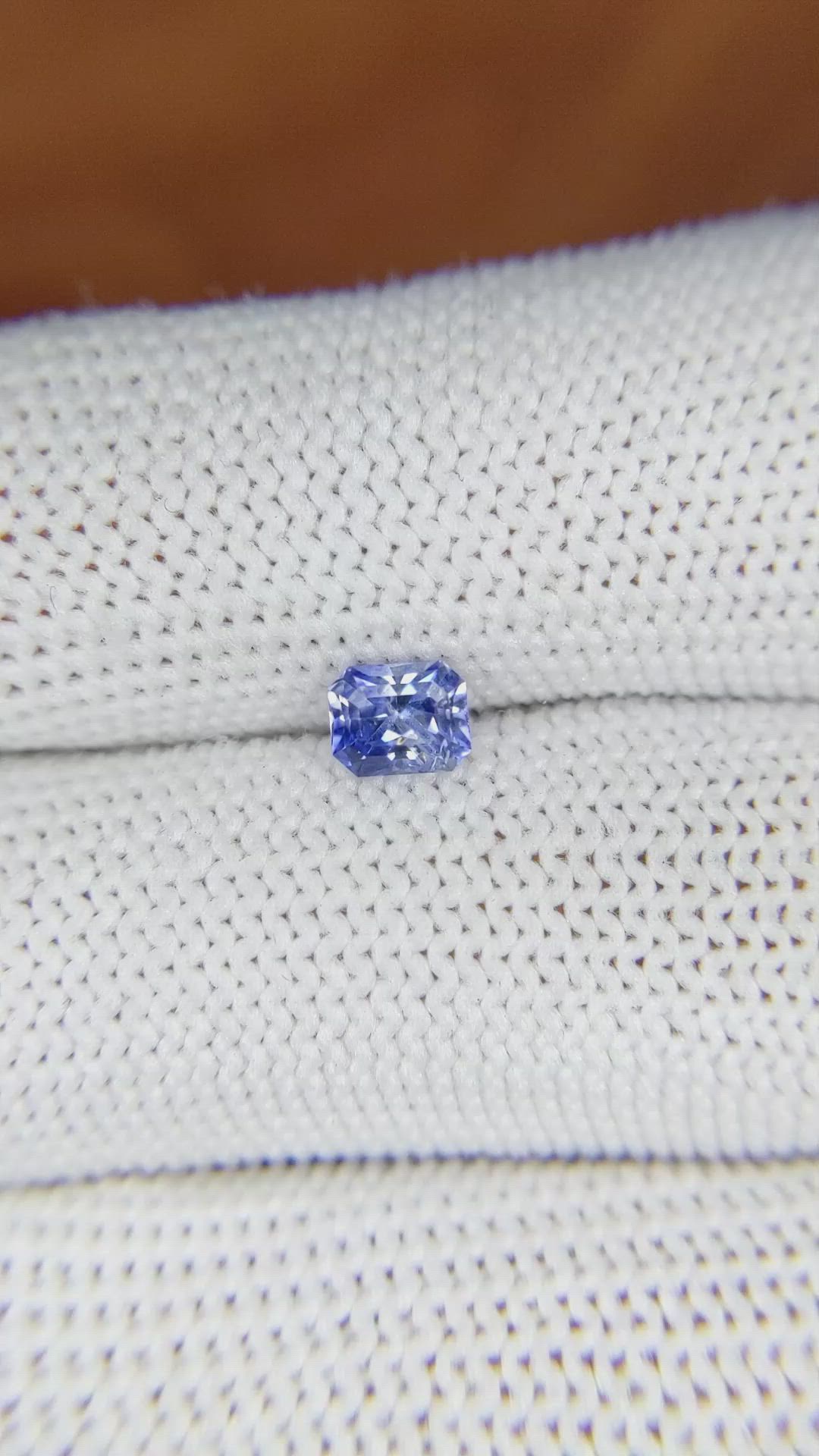 0.65 Ct. Blue Sapphire from Ceylon (Sri Lanka) Size Video