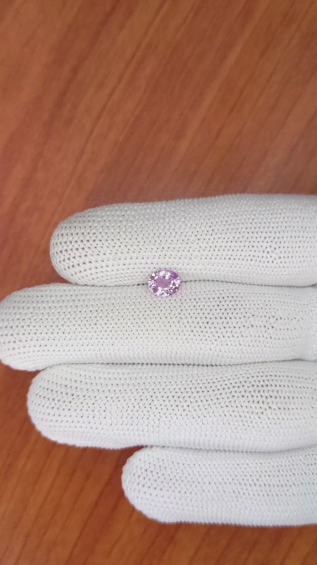 0.79 Ct. Pinkish Purple Sapphire from Ceylon (Sri Lanka) Size Video