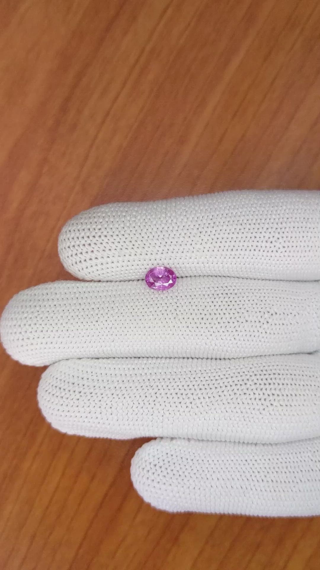 0.72 Ct. Pink Sapphire from Ceylon (Sri Lanka) Size Video