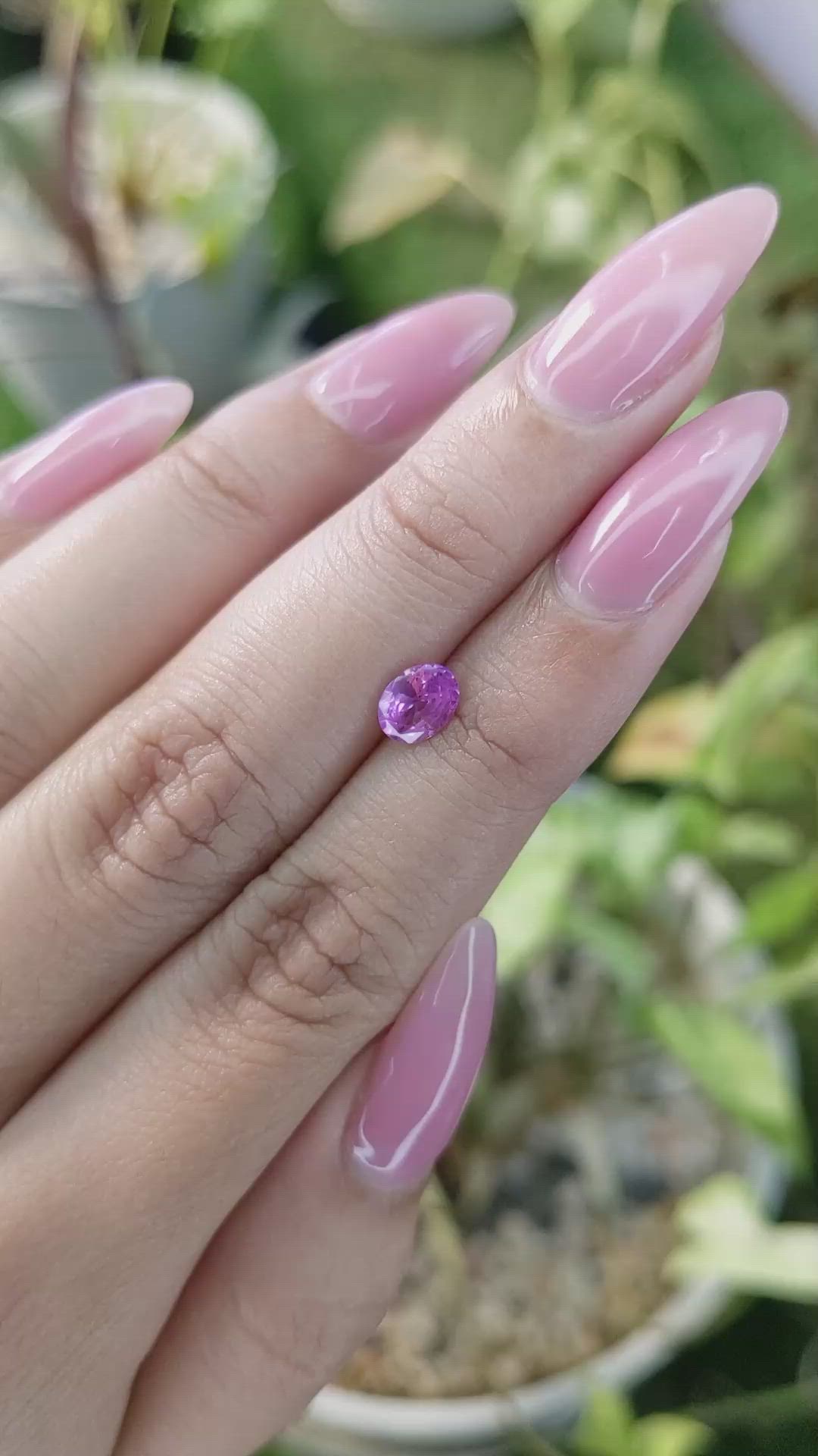 0.72 Ct. Pink Sapphire from Ceylon (Sri Lanka) Size Video