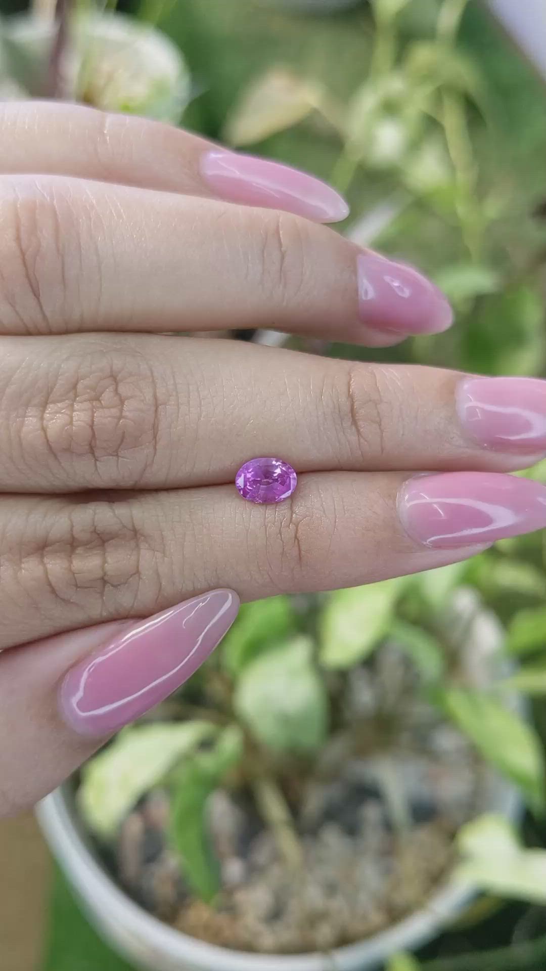 0.72 Ct. Pink Sapphire from Ceylon (Sri Lanka) Size Video
