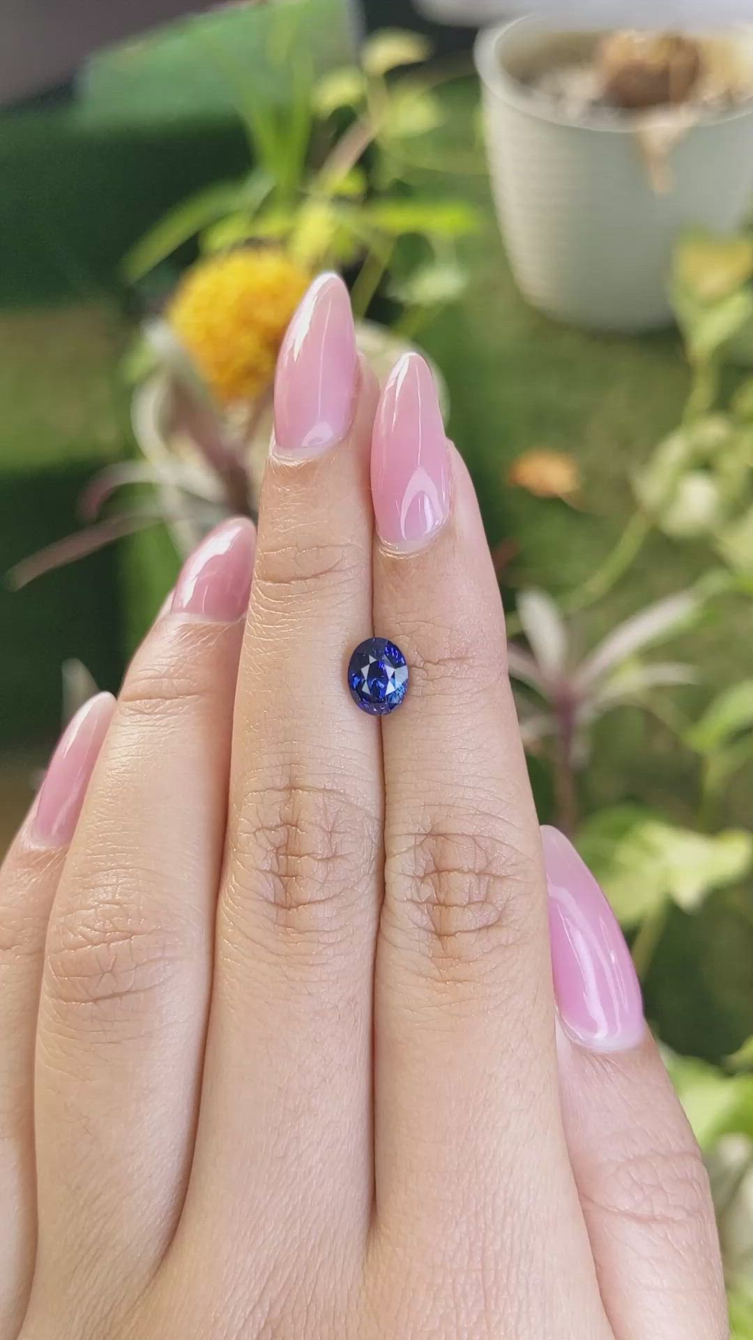 2.04 Ct. Blue Sapphire from Ceylon (Sri Lanka) Size Video