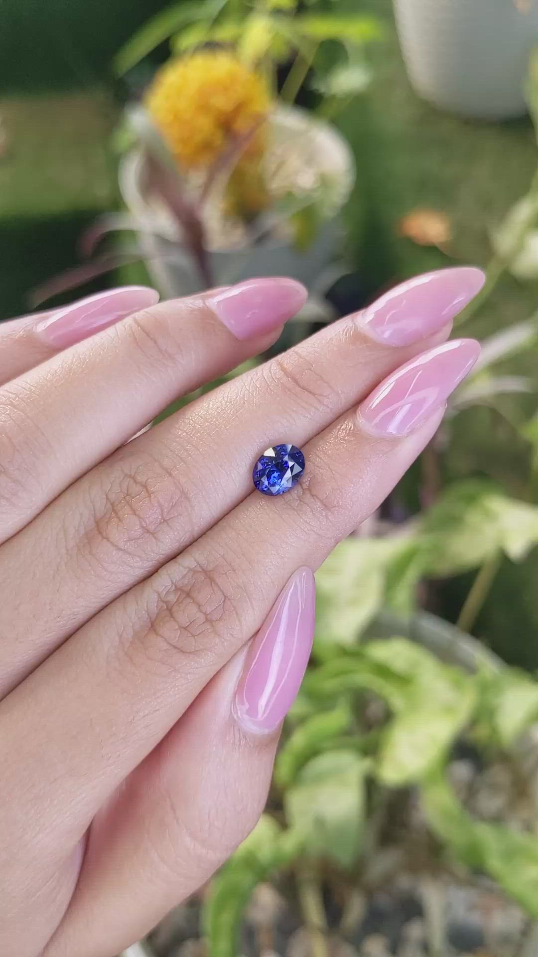 2.04 Ct. Blue Sapphire from Ceylon (Sri Lanka) Size Video