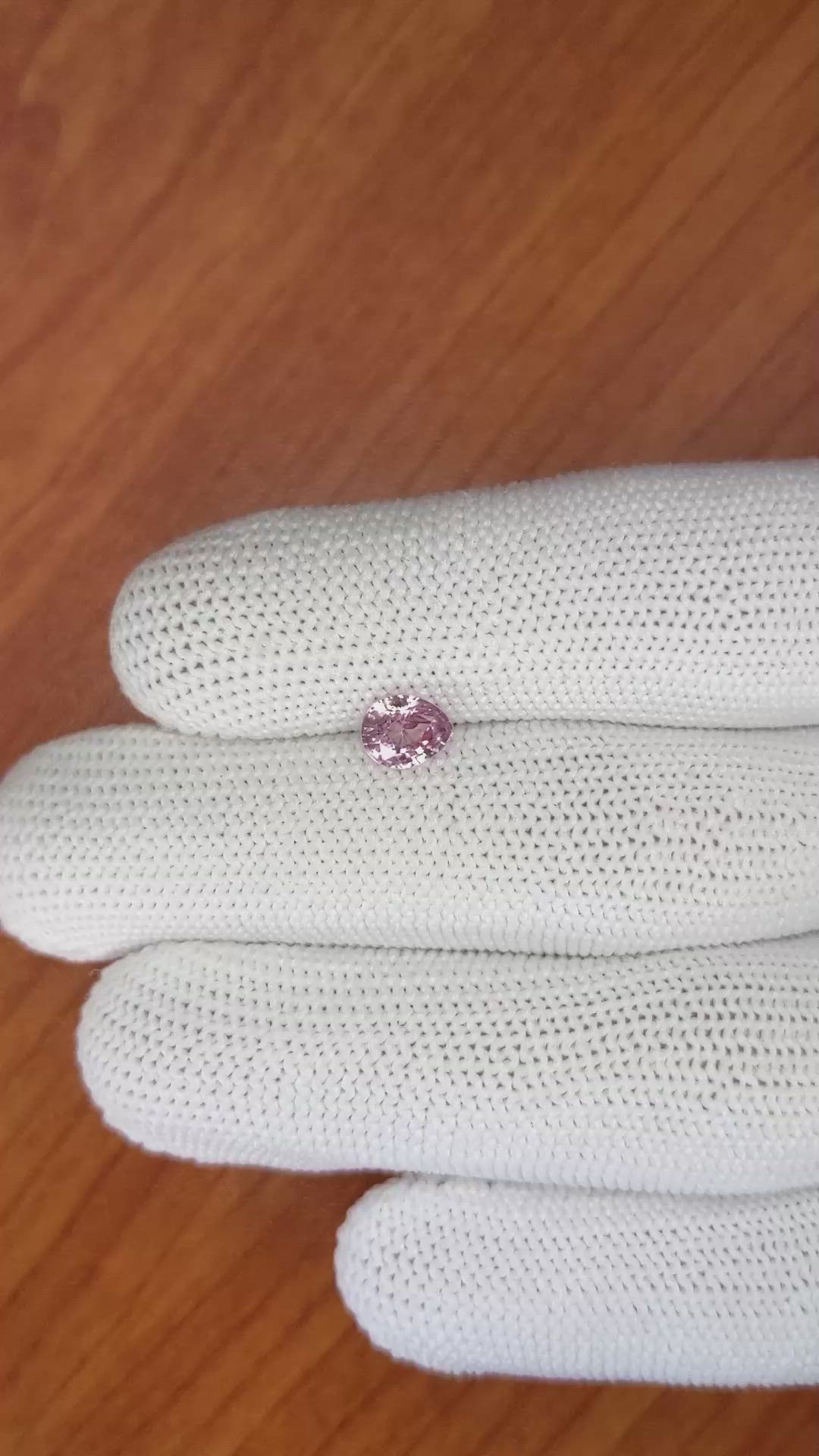 1.12 Ct. Purplish Pink Sapphire from Ceylon (Sri Lanka) Size Video