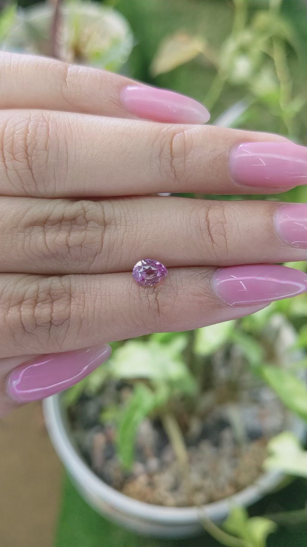 1.12 Ct. Purplish Pink Sapphire from Ceylon (Sri Lanka) Size Video