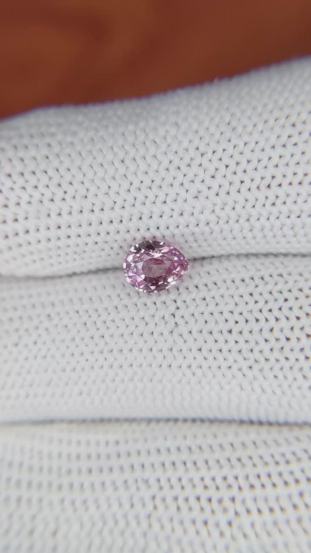1.12 Ct. Purplish Pink Sapphire from Ceylon (Sri Lanka) Size Video