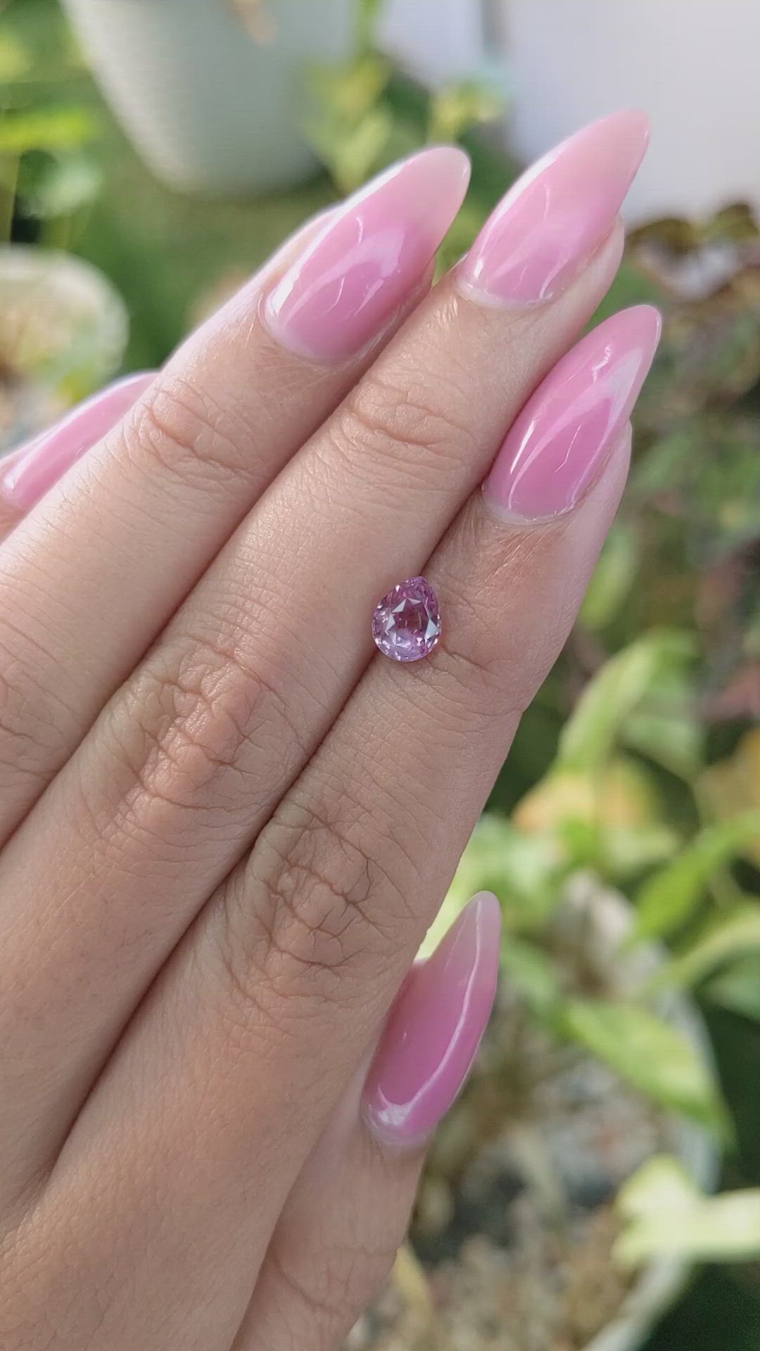 1.12 Ct. Purplish Pink Sapphire from Ceylon (Sri Lanka) Size Video