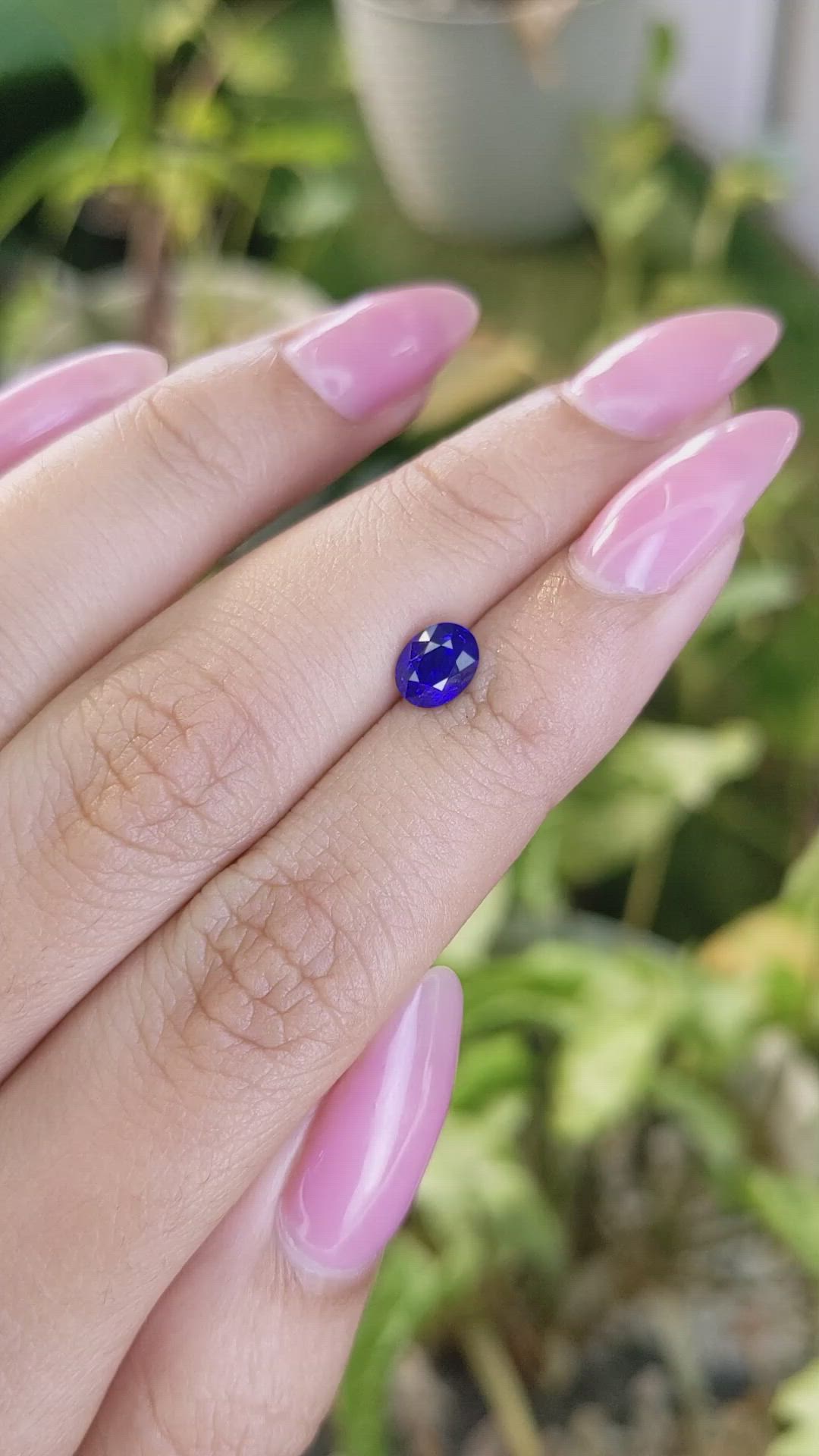 1.16 Ct. Blue Sapphire from Ceylon (Sri Lanka) Size Video