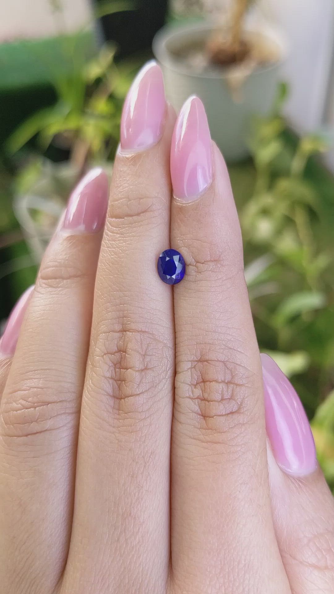 1.16 Ct. Blue Sapphire from Ceylon (Sri Lanka) Size Video