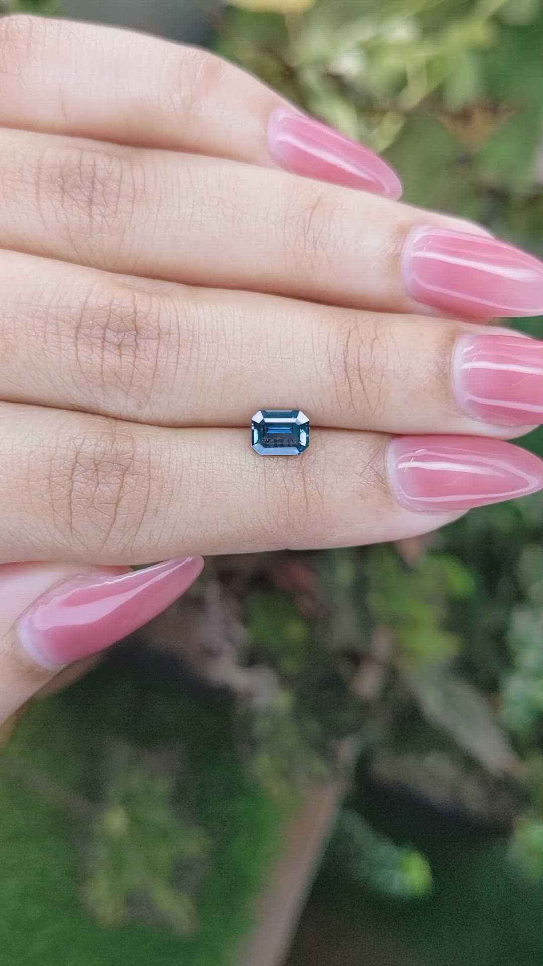 1.05 Ct. Greenish Blue Sapphire from Ceylon (Sri Lanka) Size Video