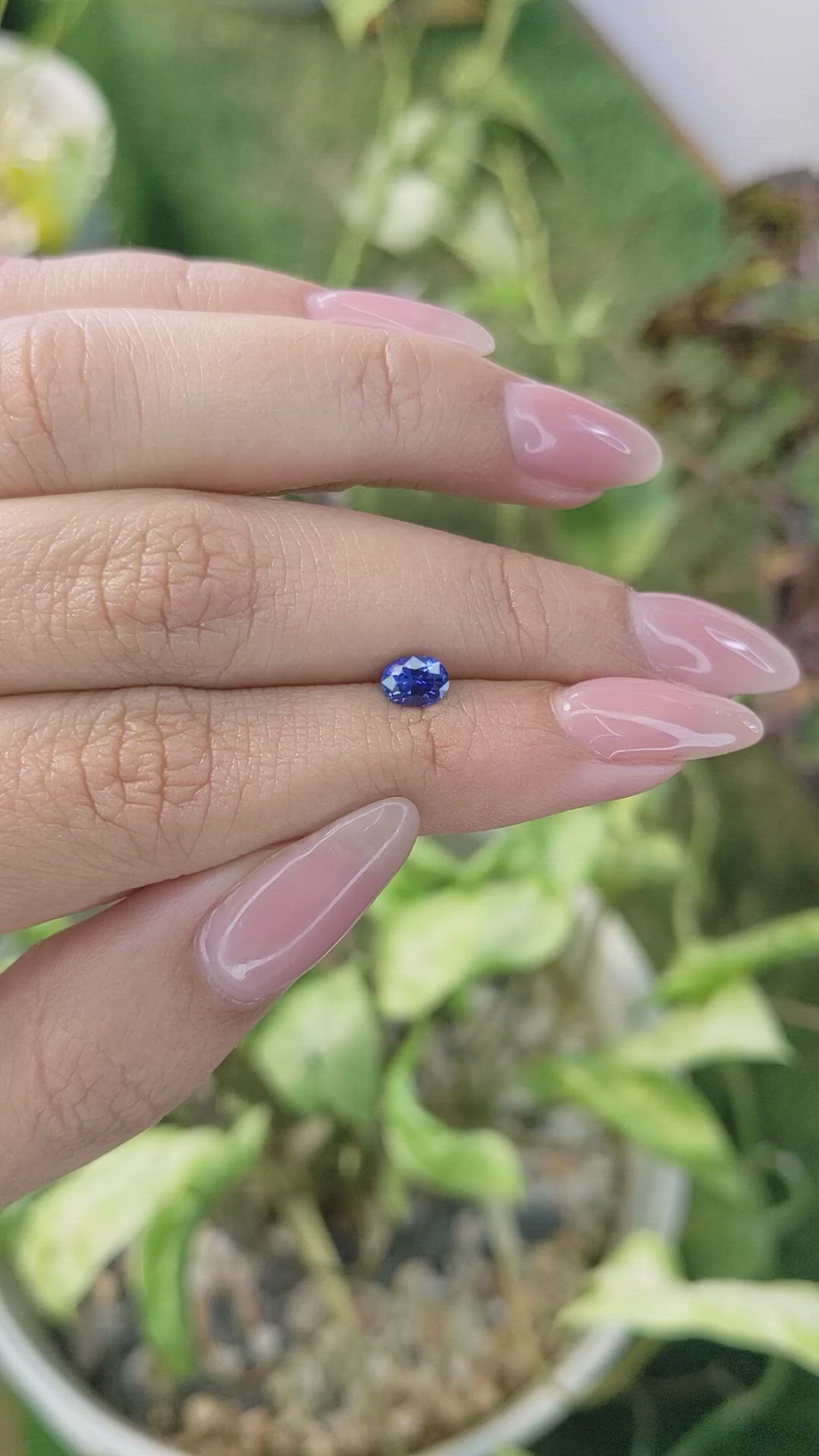 0.58 Ct. Blue Sapphire from Ceylon (Sri Lanka) Size Video