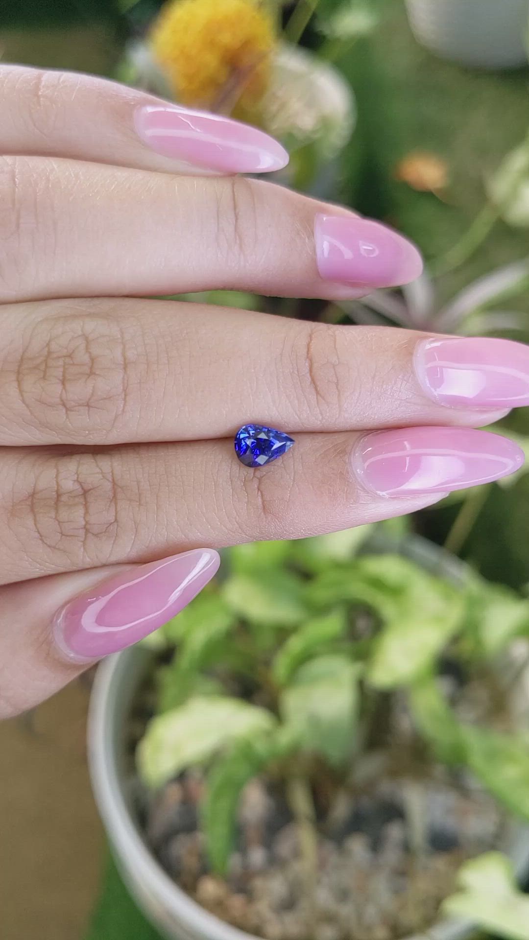 0.93 Ct. Blue Sapphire from Ceylon (Sri Lanka) Size Video