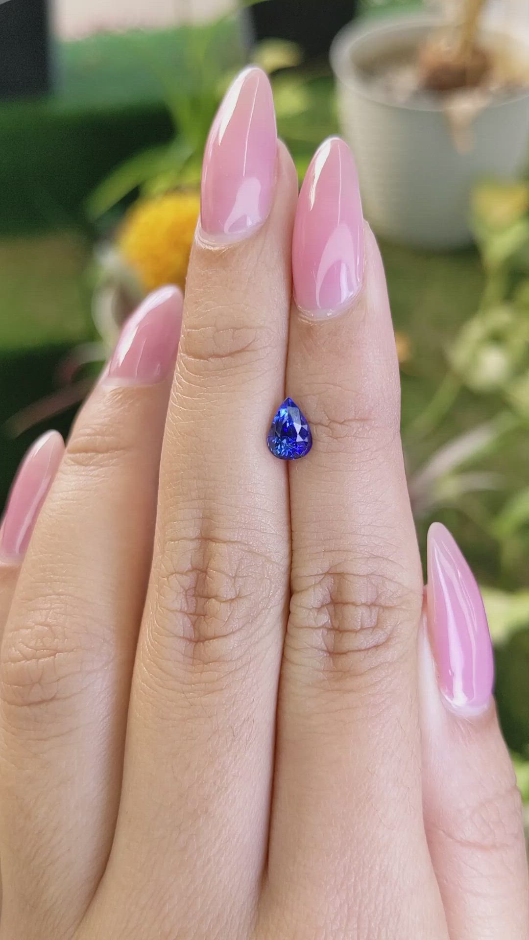 0.93 Ct. Blue Sapphire from Ceylon (Sri Lanka) Size Video