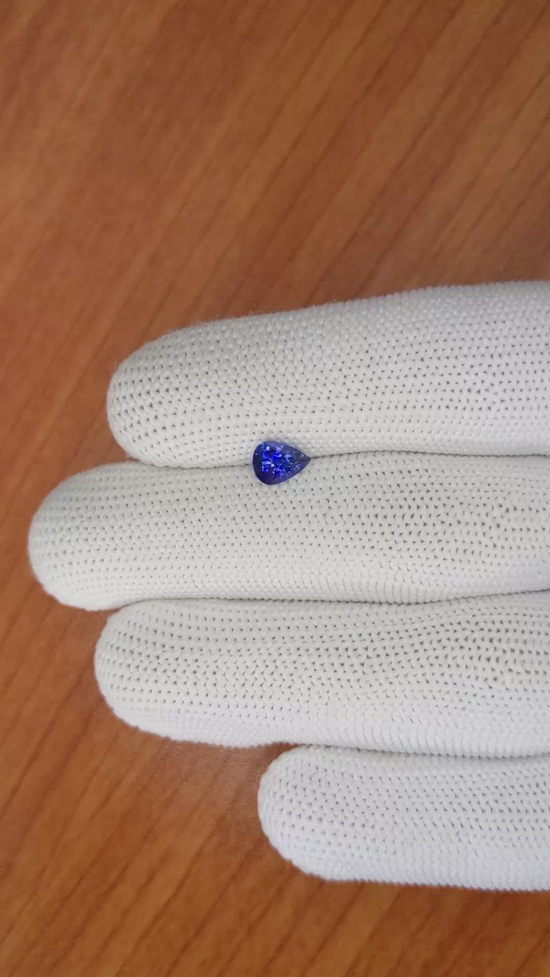 0.93 Ct. Blue Sapphire from Ceylon (Sri Lanka) Size Video