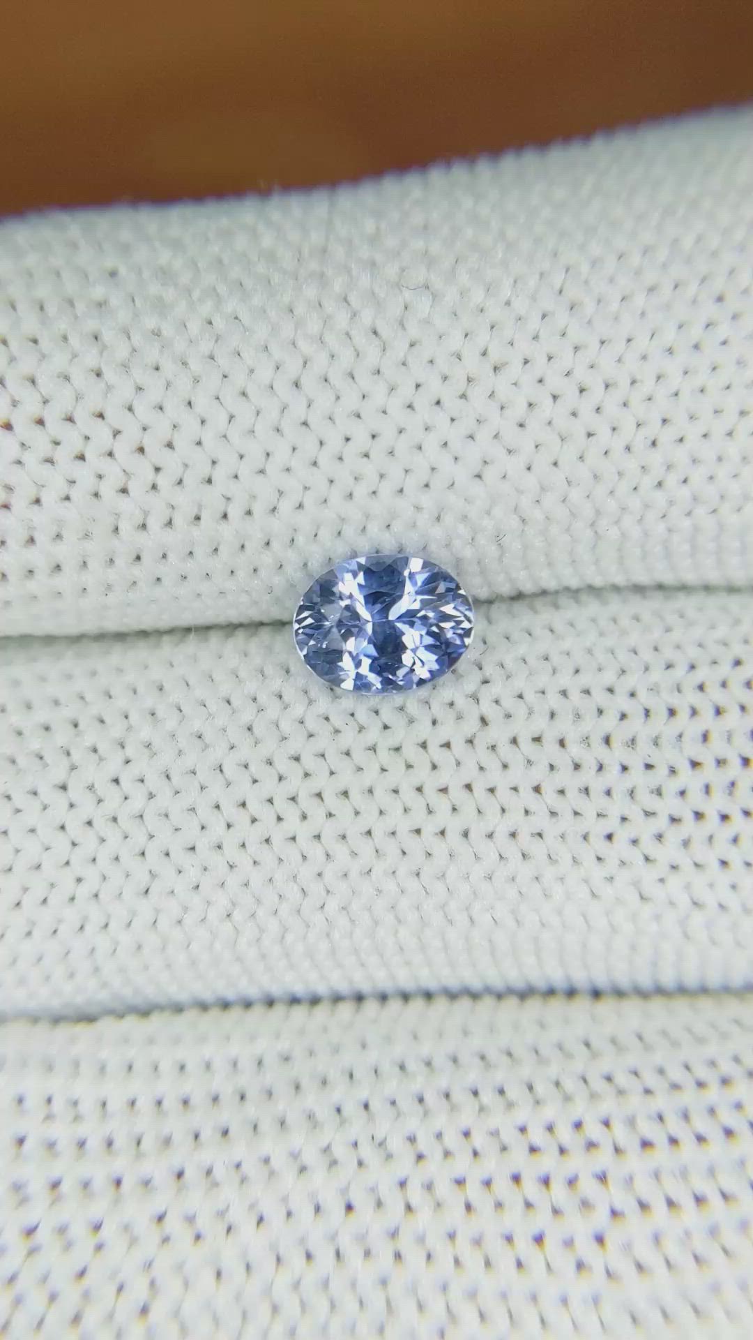 1.10 Ct. Blue Sapphire from Ceylon (Sri Lanka) Size Video