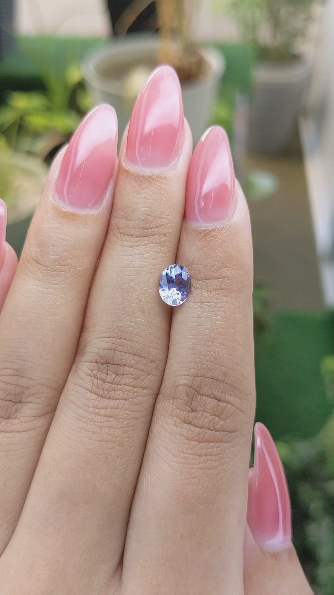 1.10 Ct. Blue Sapphire from Ceylon (Sri Lanka) Size Video