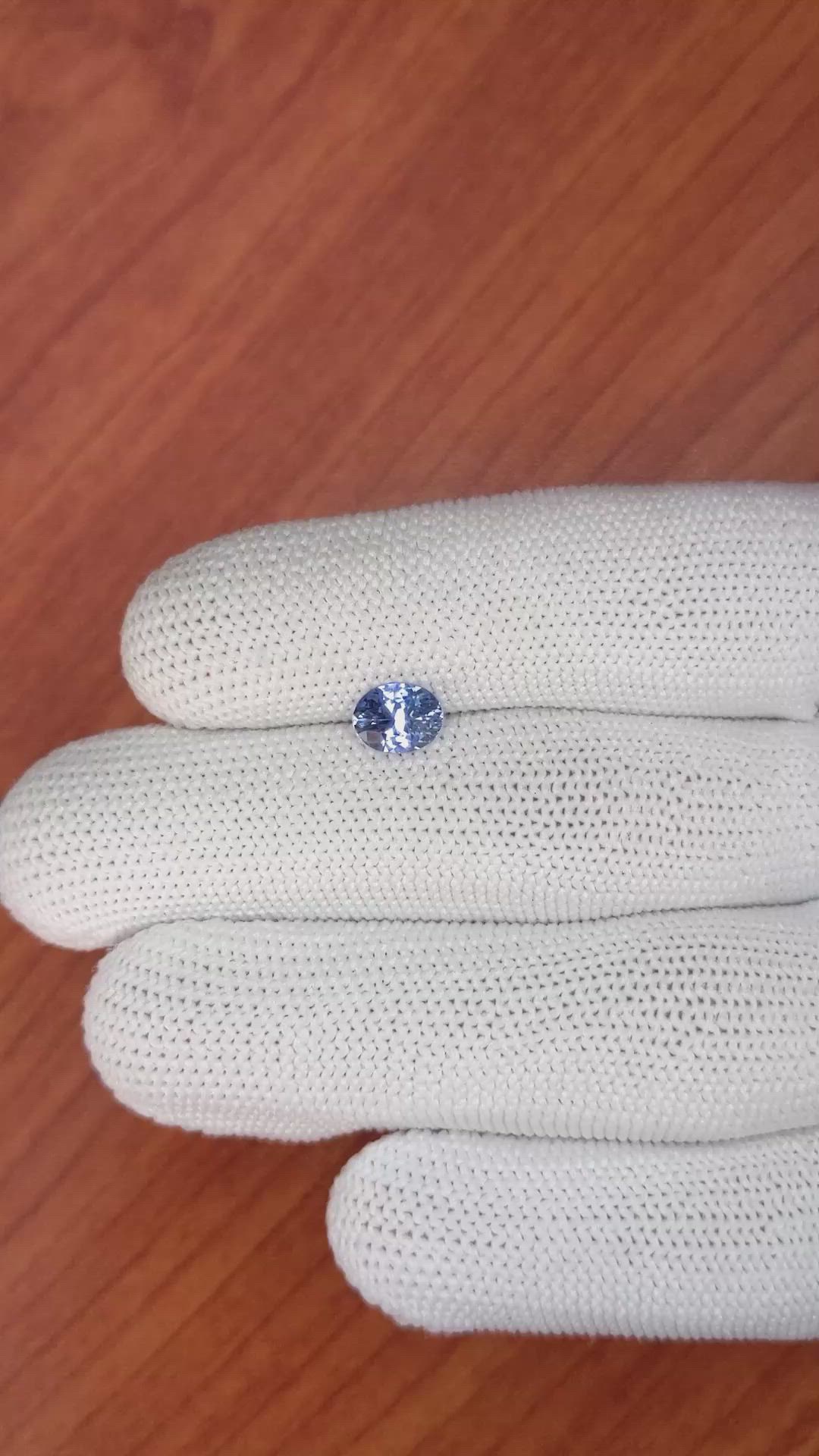 1.10 Ct. Blue Sapphire from Ceylon (Sri Lanka) Size Video