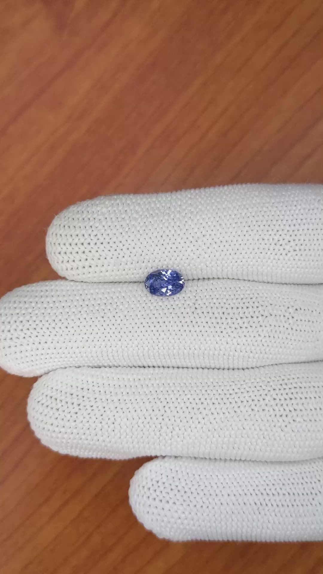 1.08 Ct. Blue Sapphire from Ceylon (Sri Lanka) Size Video