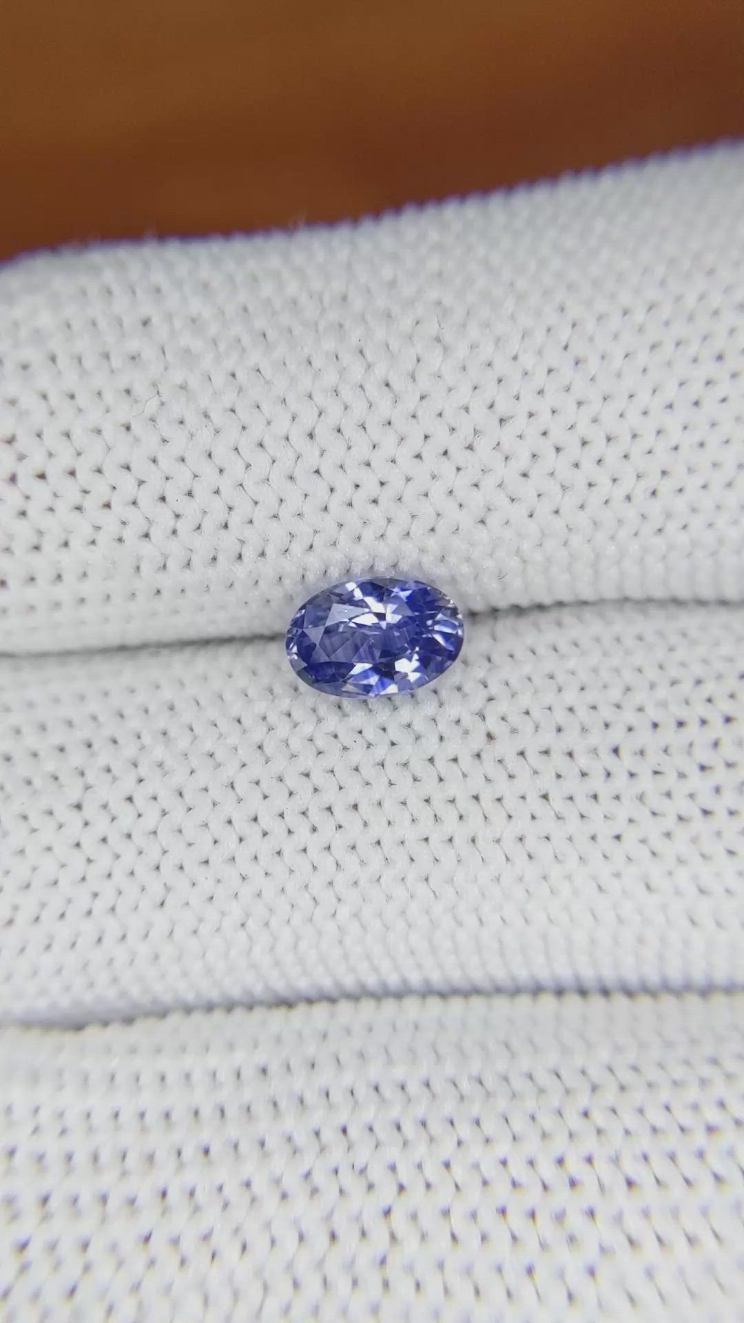 1.08 Ct. Blue Sapphire from Ceylon (Sri Lanka) Size Video