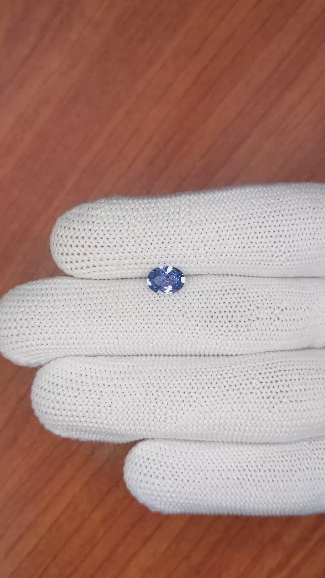1.12 Ct. Blue Sapphire from Ceylon (Sri Lanka) Size Video