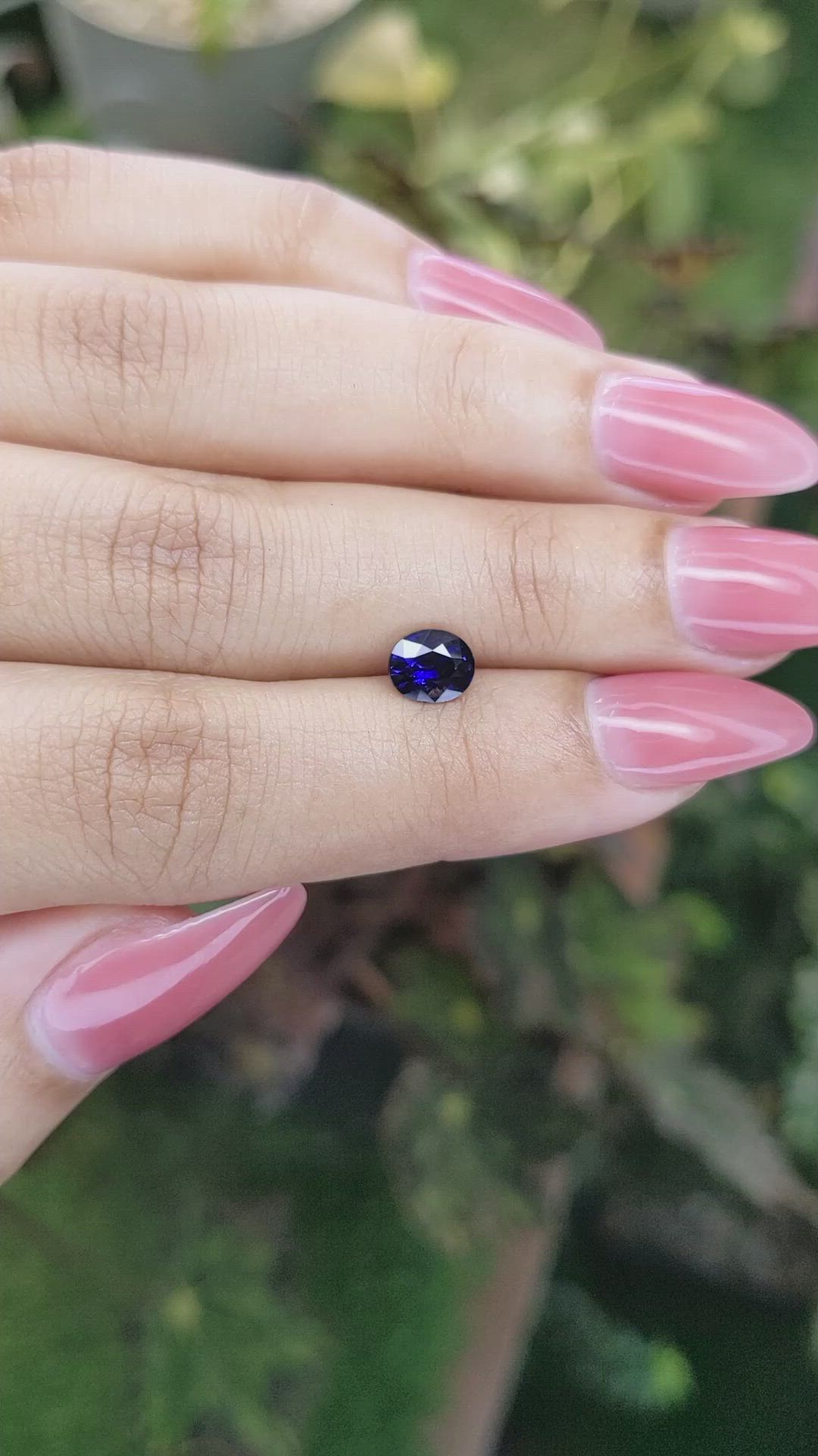 0.99 Ct. Blue Sapphire from Ceylon (Sri Lanka) Size Video