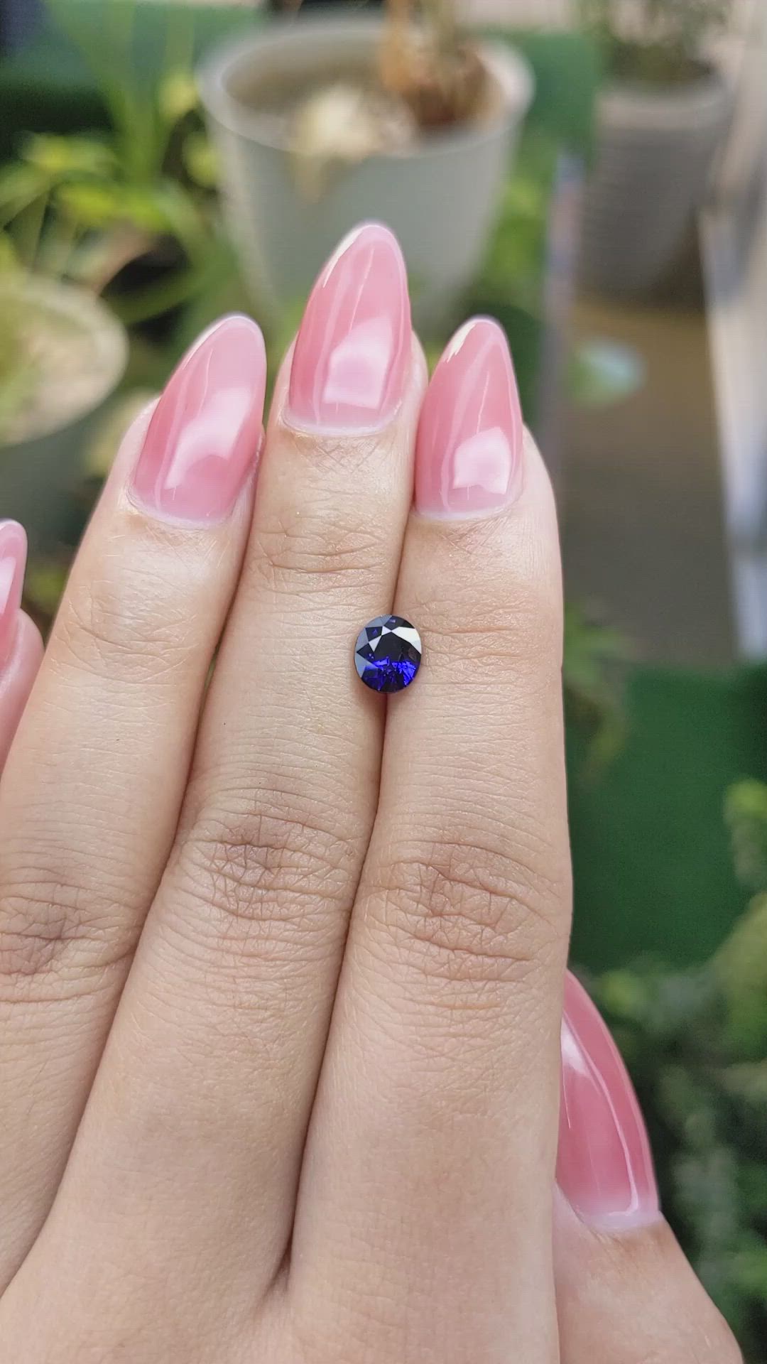 0.99 Ct. Blue Sapphire from Ceylon (Sri Lanka) Size Video