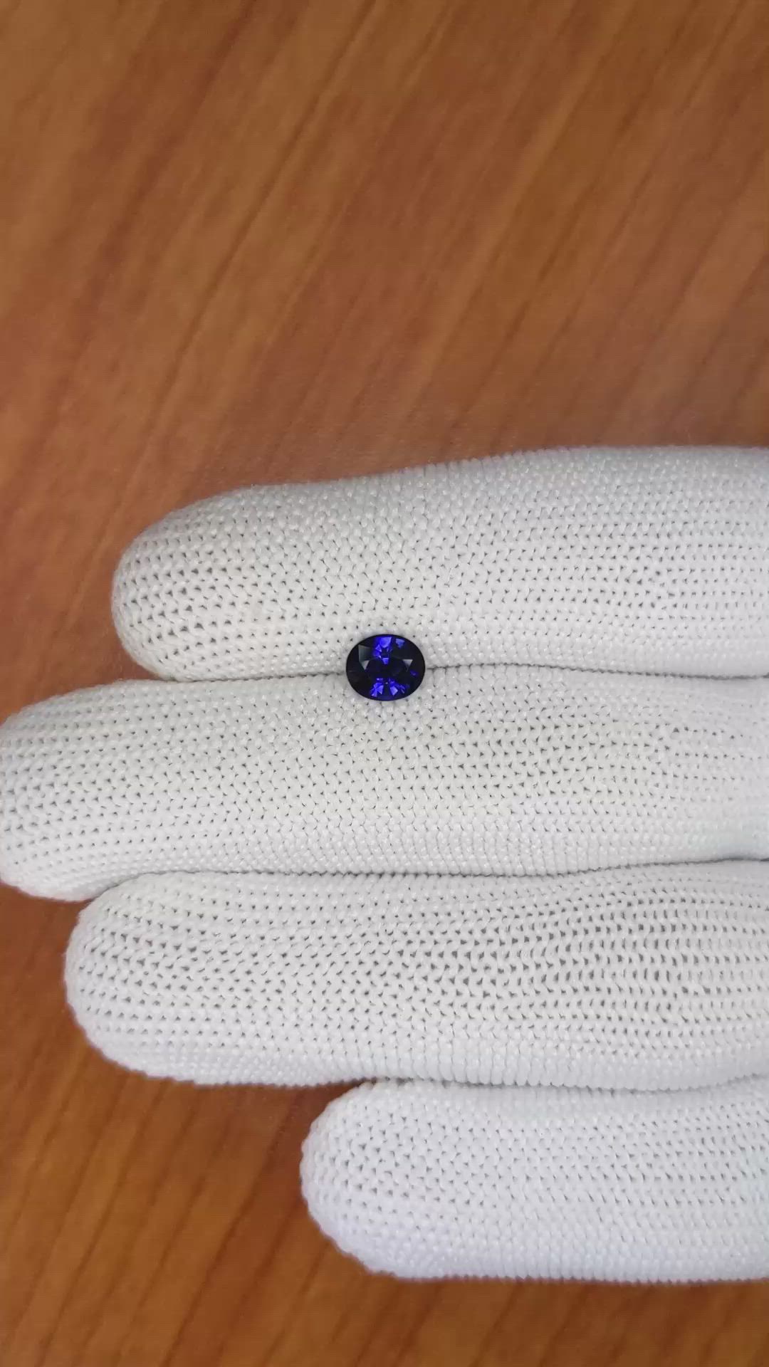 0.99 Ct. Blue Sapphire from Ceylon (Sri Lanka) Size Video